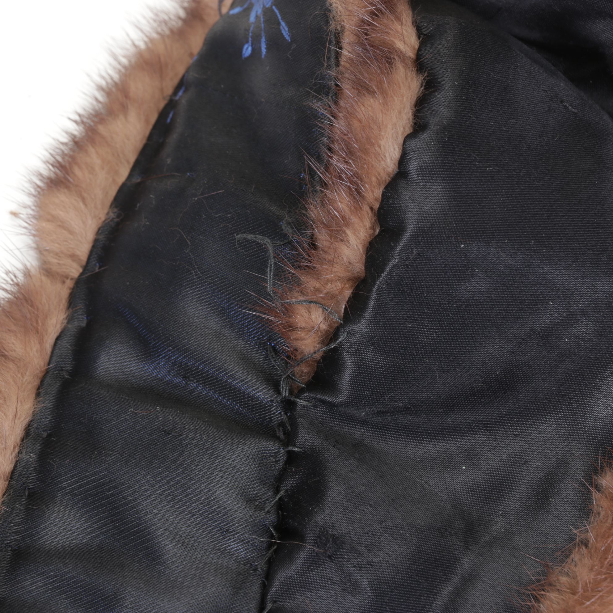 Black Fox Fur and Mink Fur Scarf Collars