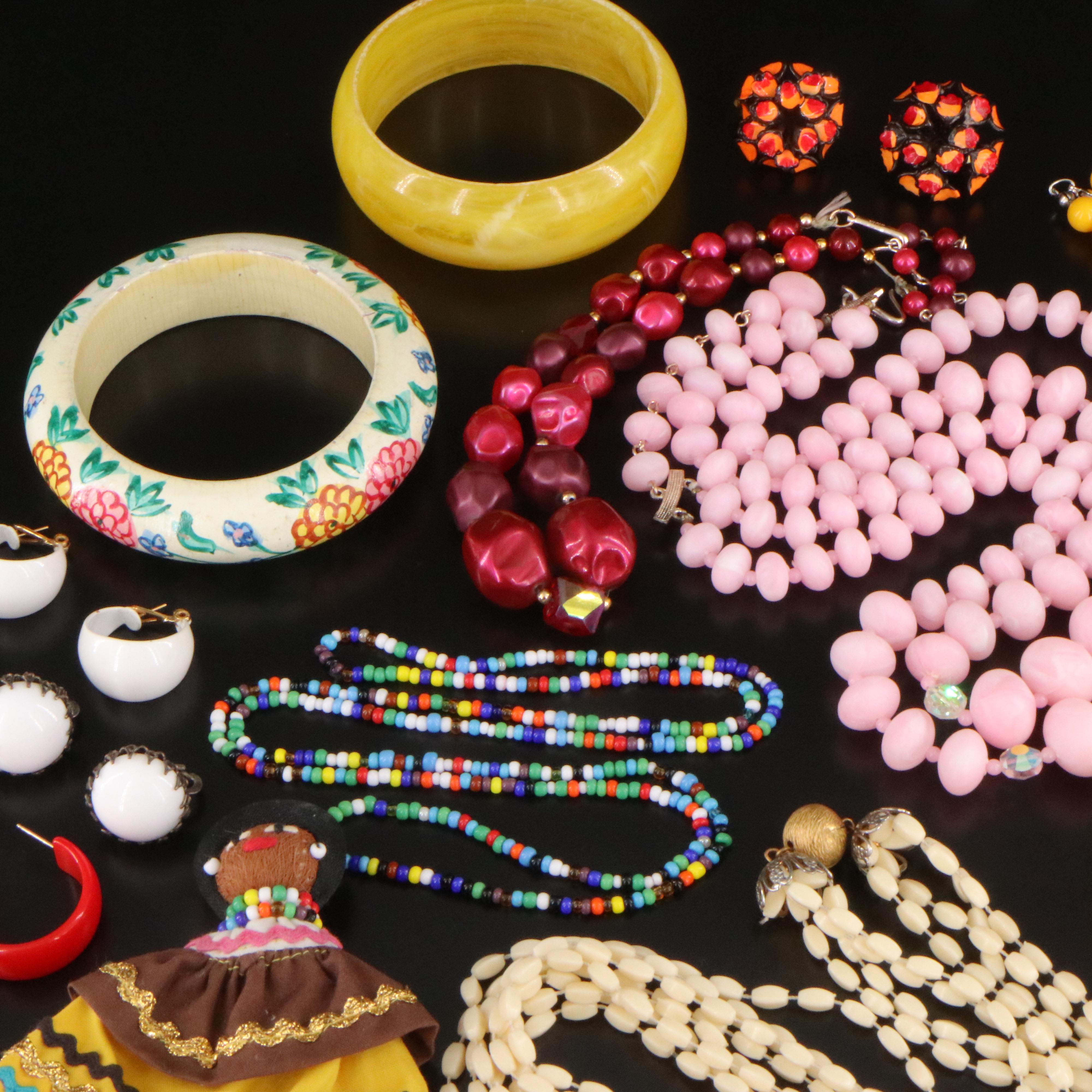 Bakelite Earrings and Lewis Segal Featured in Vintage Jewelry