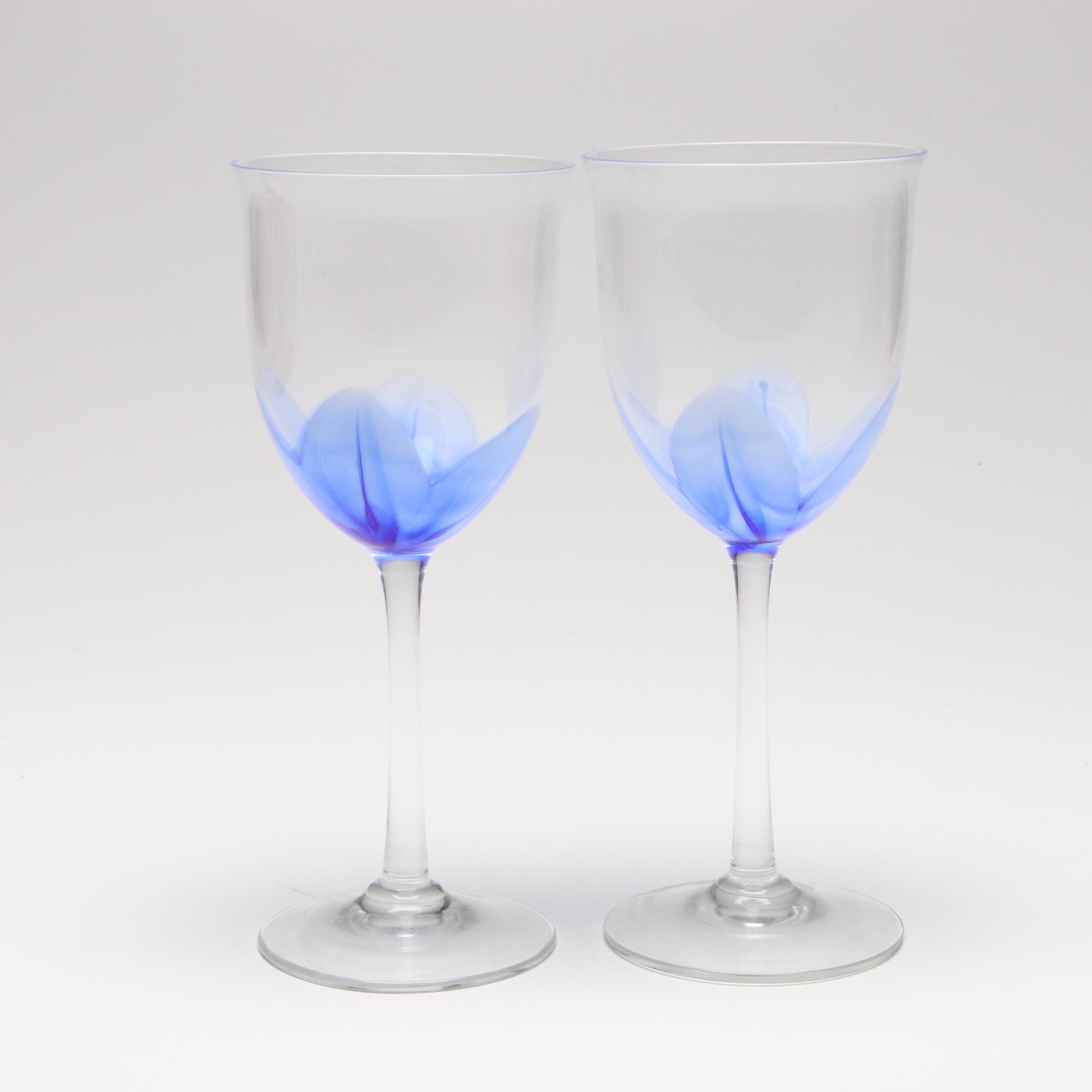 Kustom Kraft Wood Wine Rack with Luigi Bormioli Decanter and Other Glass Ware