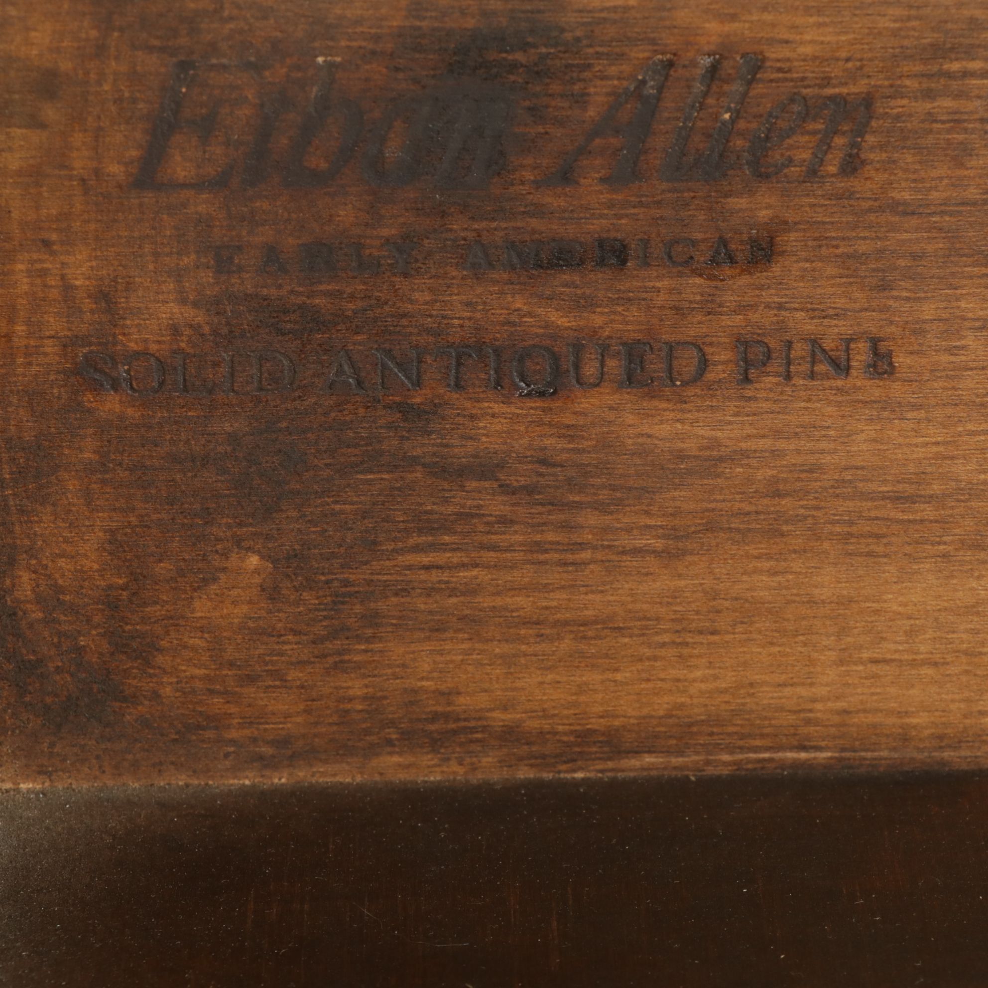 Ethan Allen "Antiqued Pine" Federal Style Dresser and Mirror