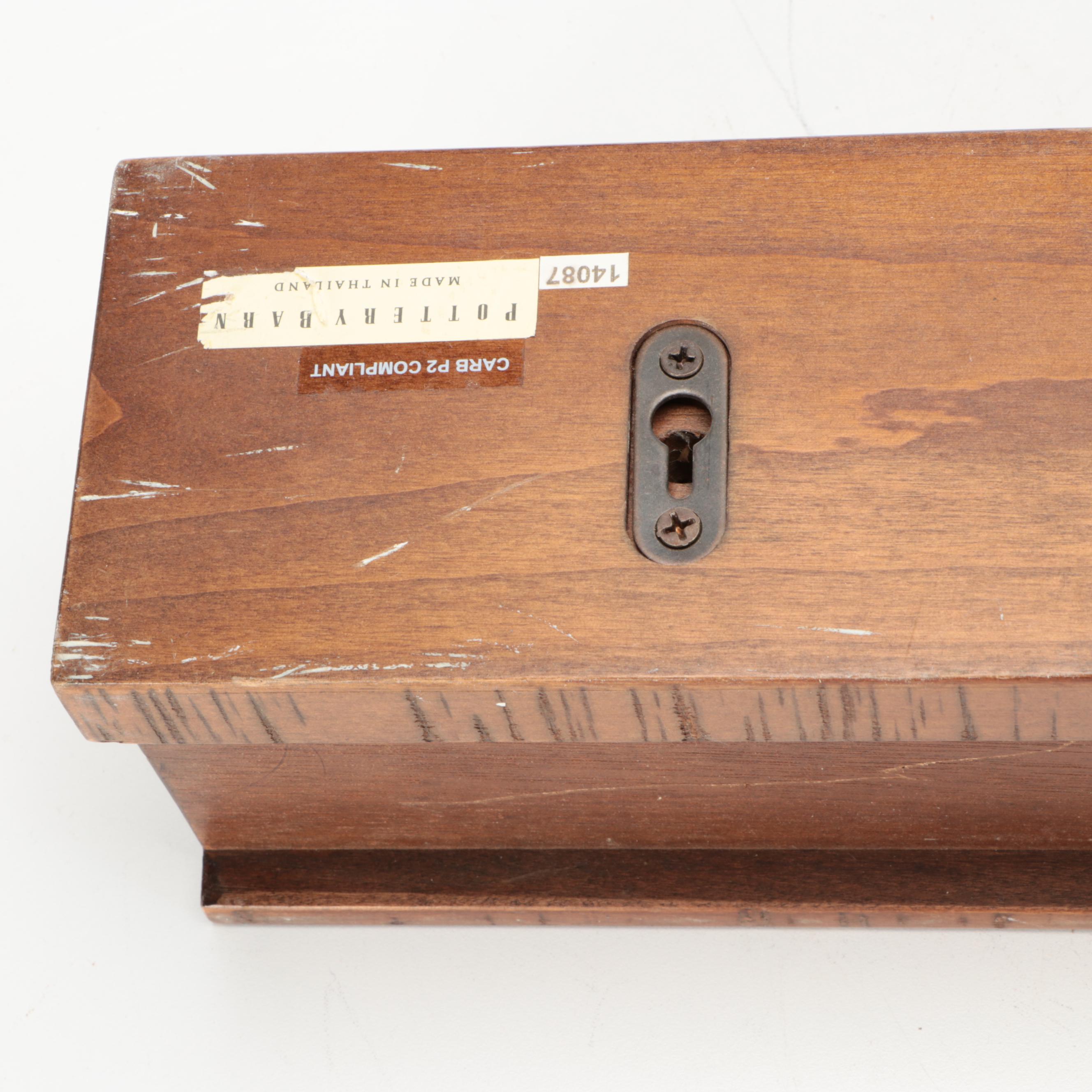 Pottery Barn Mahogany Wall Shelves