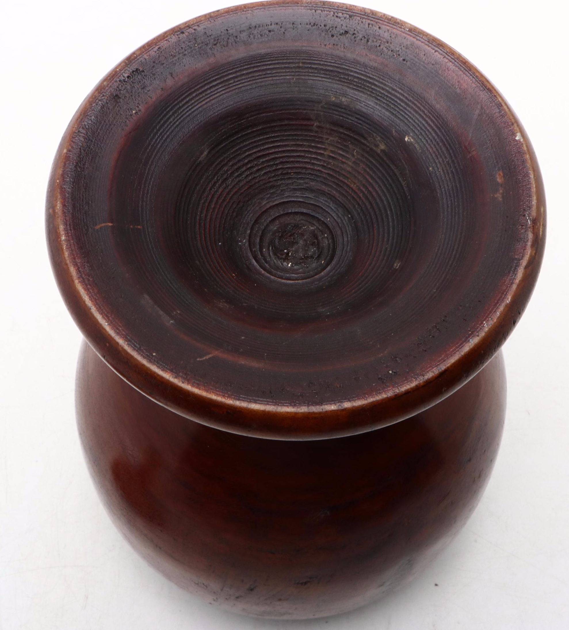 Victorian Style Turned Wood Lidded Urn