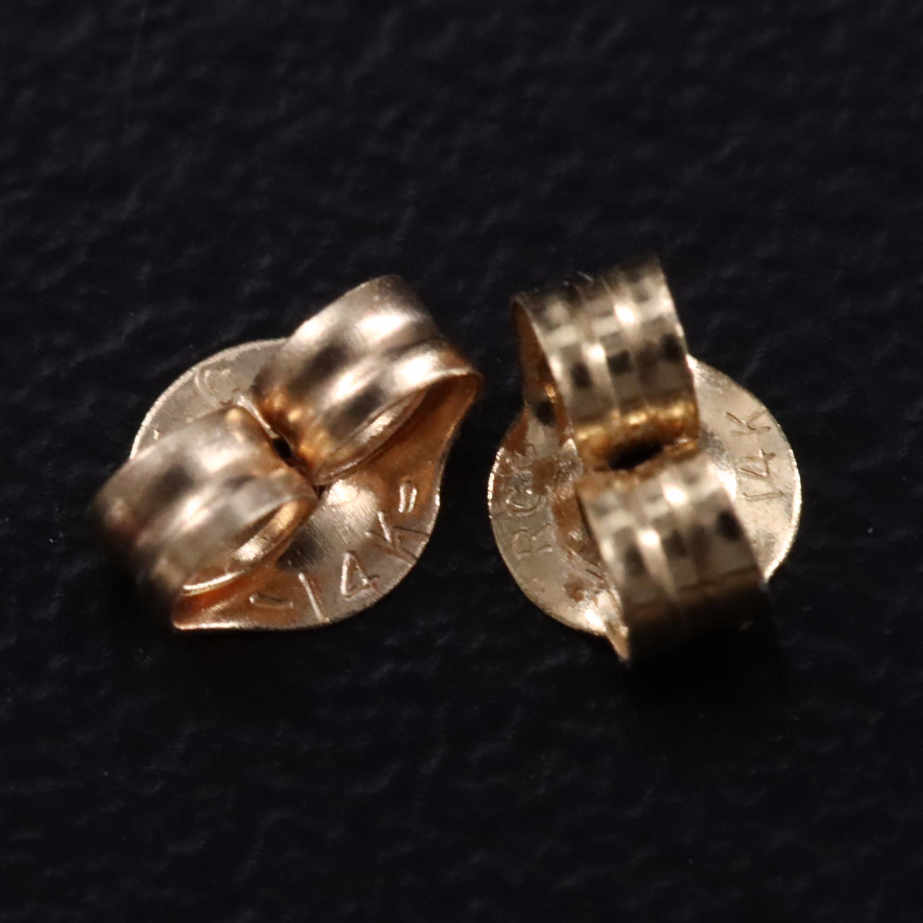 14K Jadeite Stud Earrings