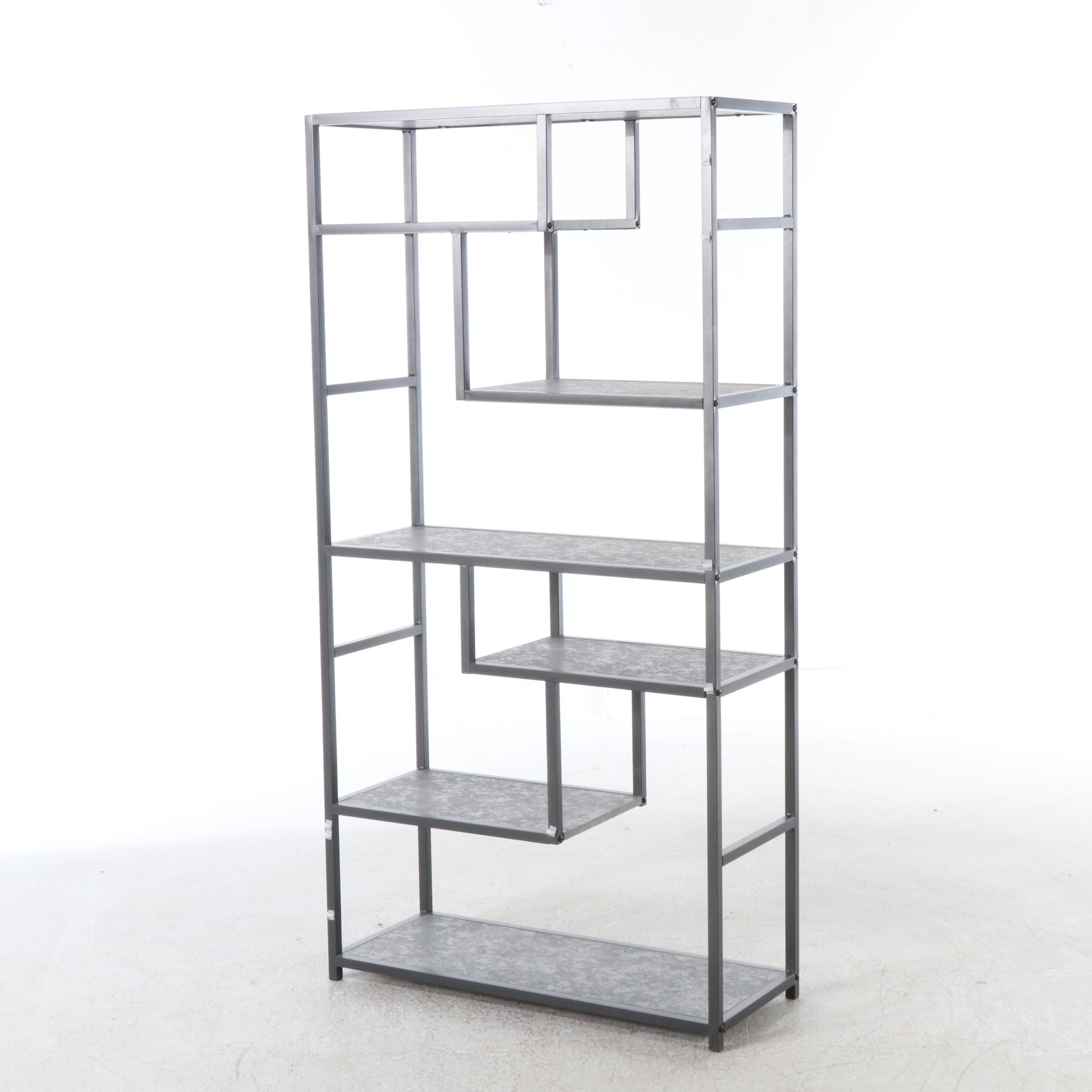 Modernist Style Metal Bookcase