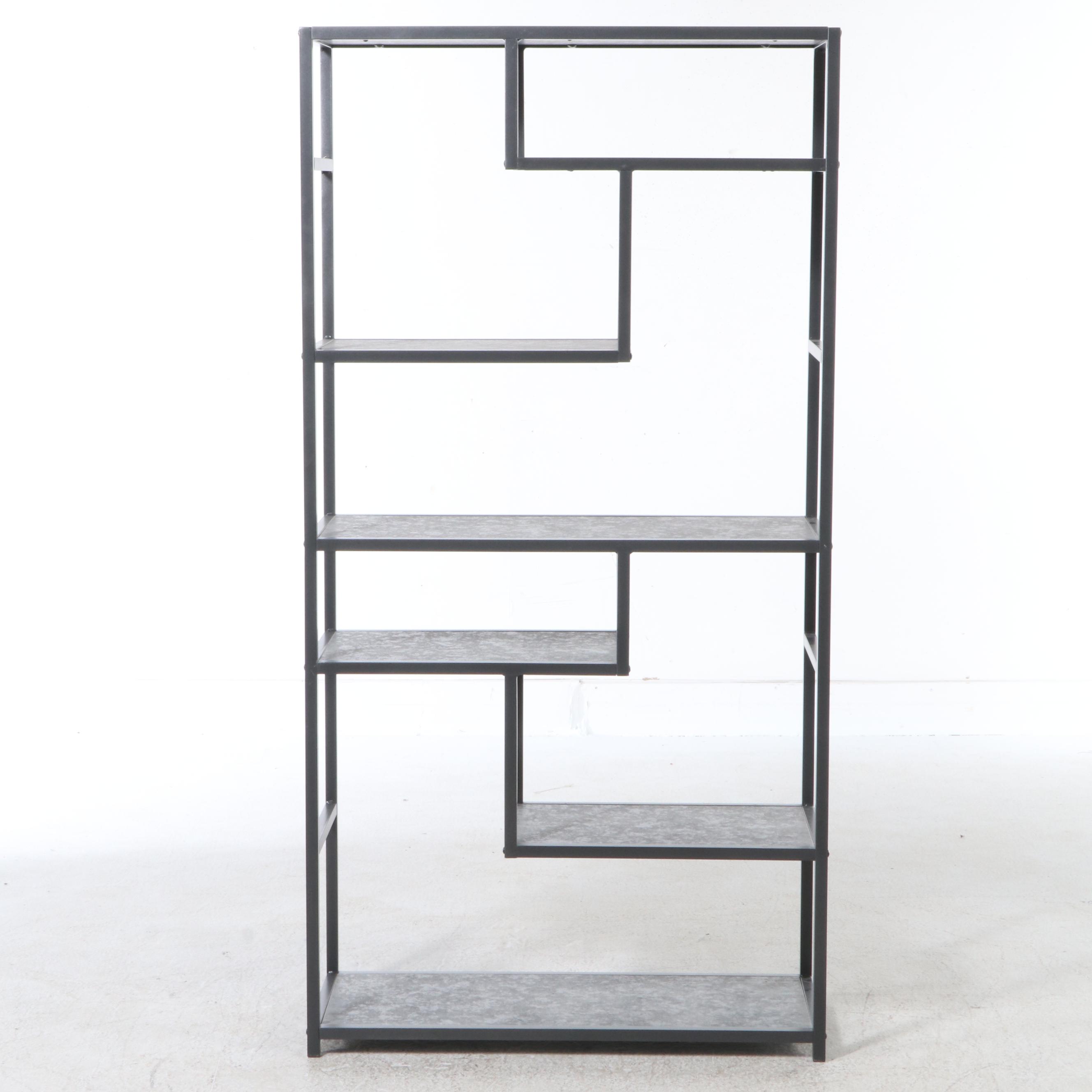 Modernist Style Metal Bookcase