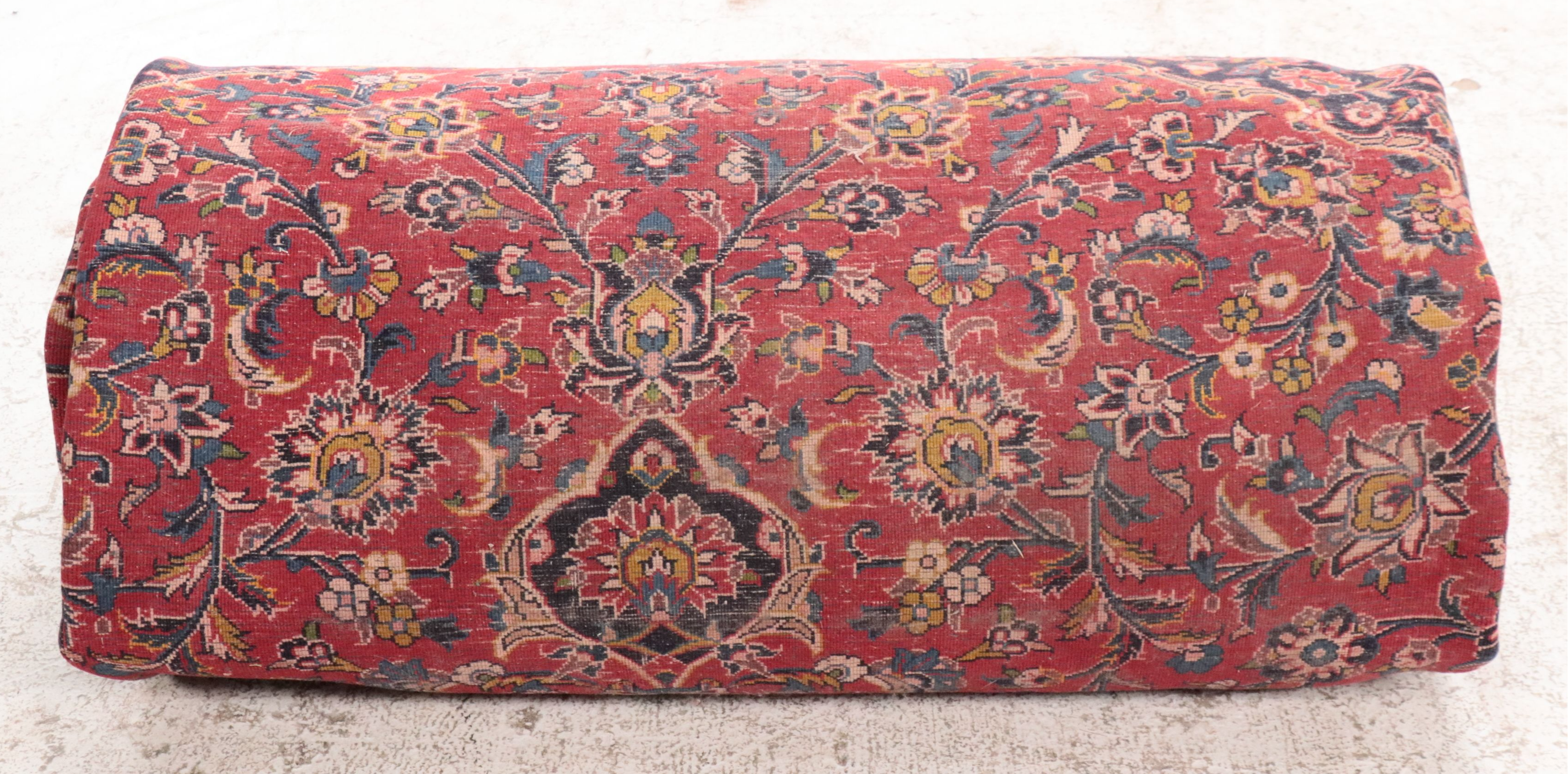 9'6 x 12'9 Hand-Knotted Persian Kashan Room Sized Rug
