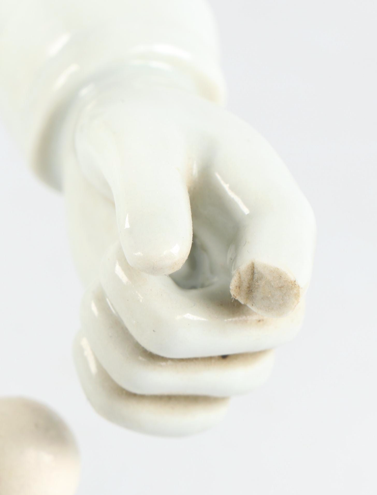 Vista Alegre Portuguese Porcelain Figural Epergne Base With Wooden Wall Shelf