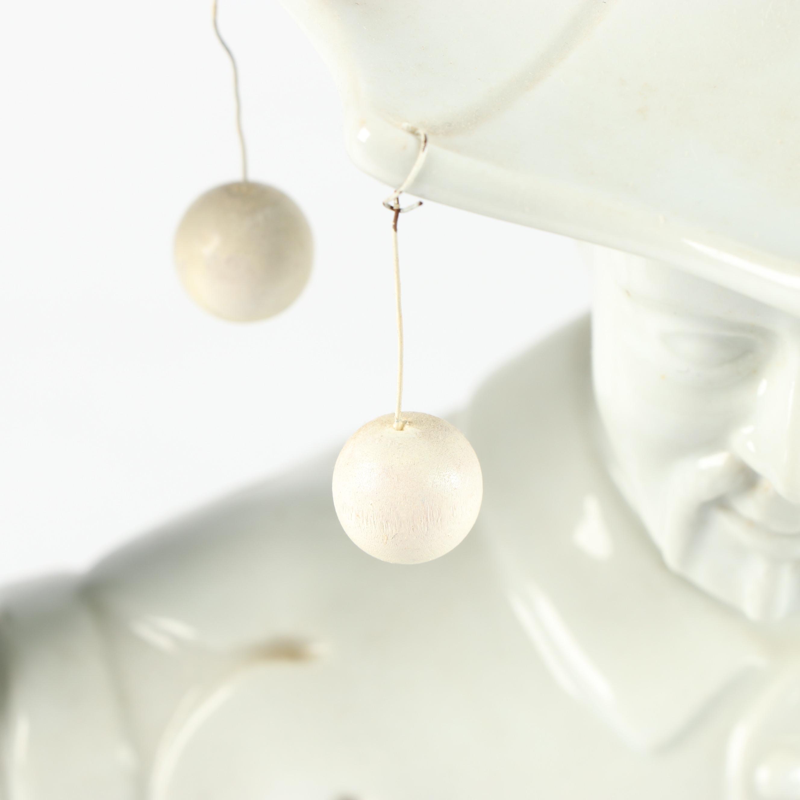 Vista Alegre Portuguese Porcelain Figural Epergne Base With Wooden Wall Shelf