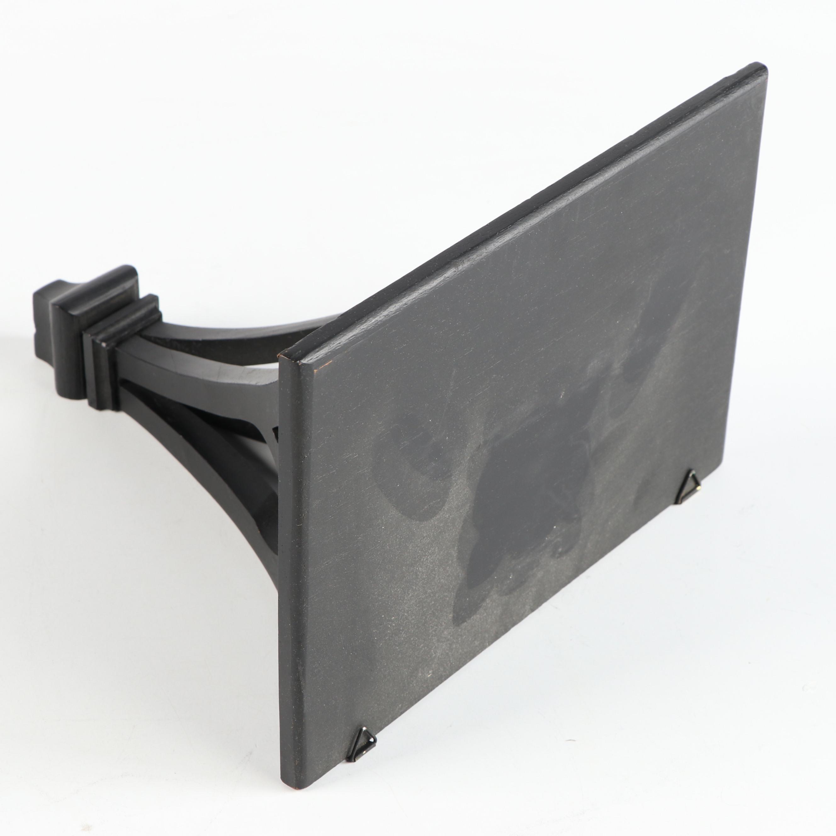 Vista Alegre Portuguese Porcelain Figural Epergne Base With Wooden Wall Shelf