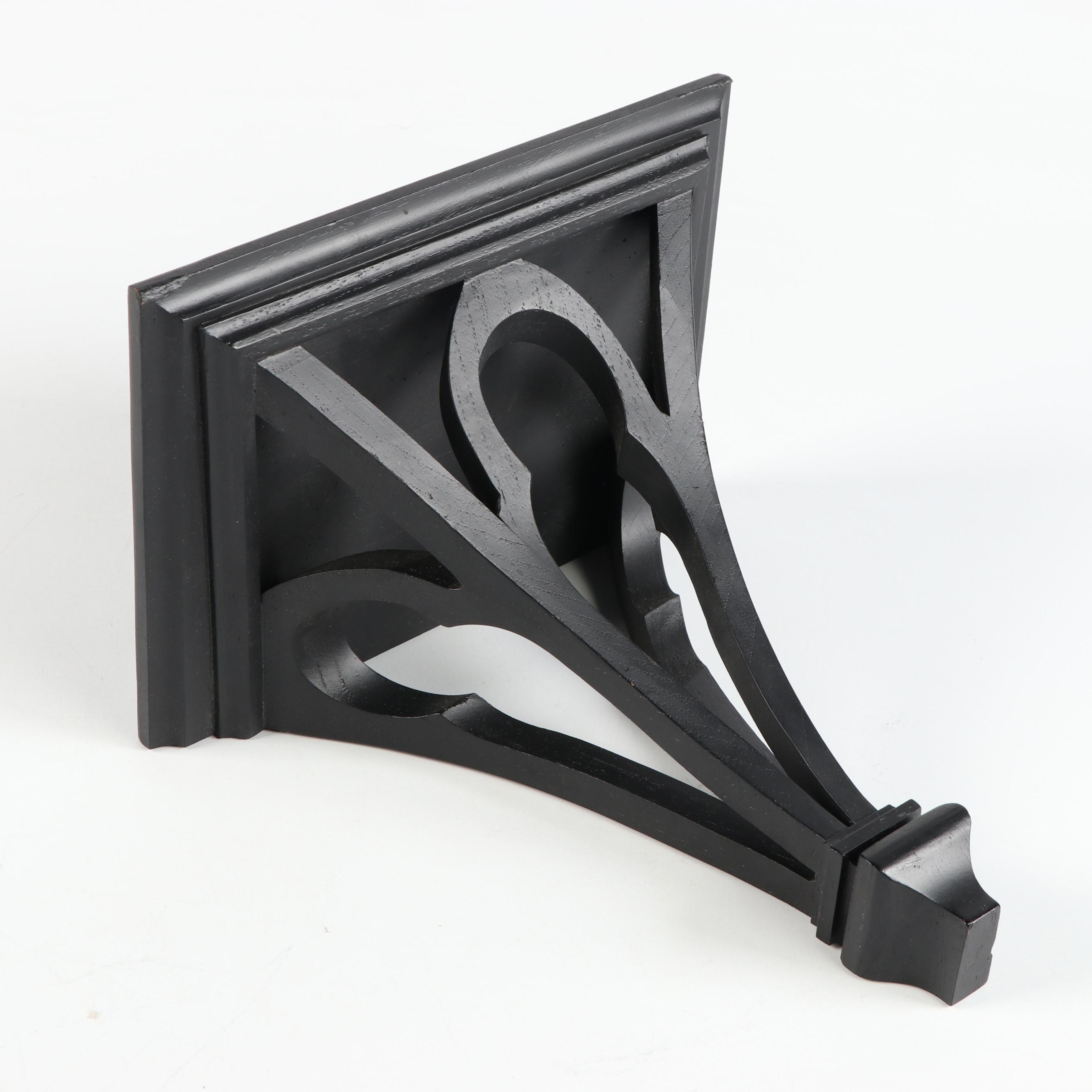 Vista Alegre Portuguese Porcelain Figural Epergne Base With Wooden Wall Shelf