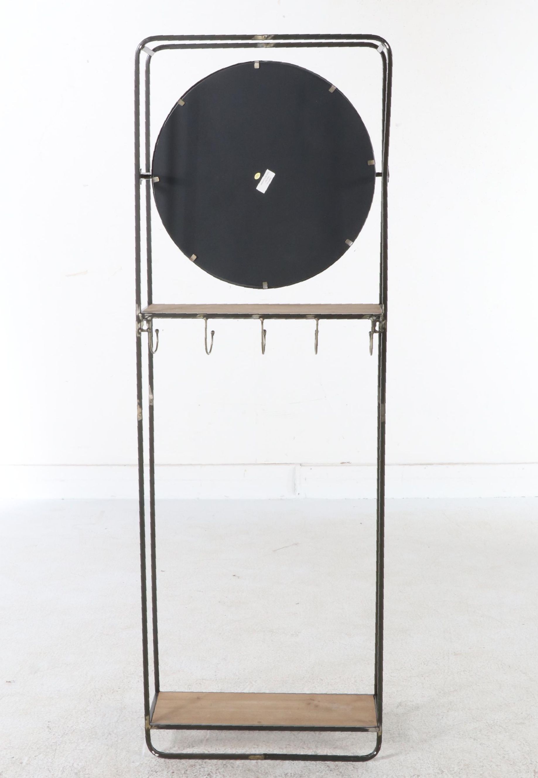 Contemporary Metal Hall Tree and Free Standing Shelving Unit