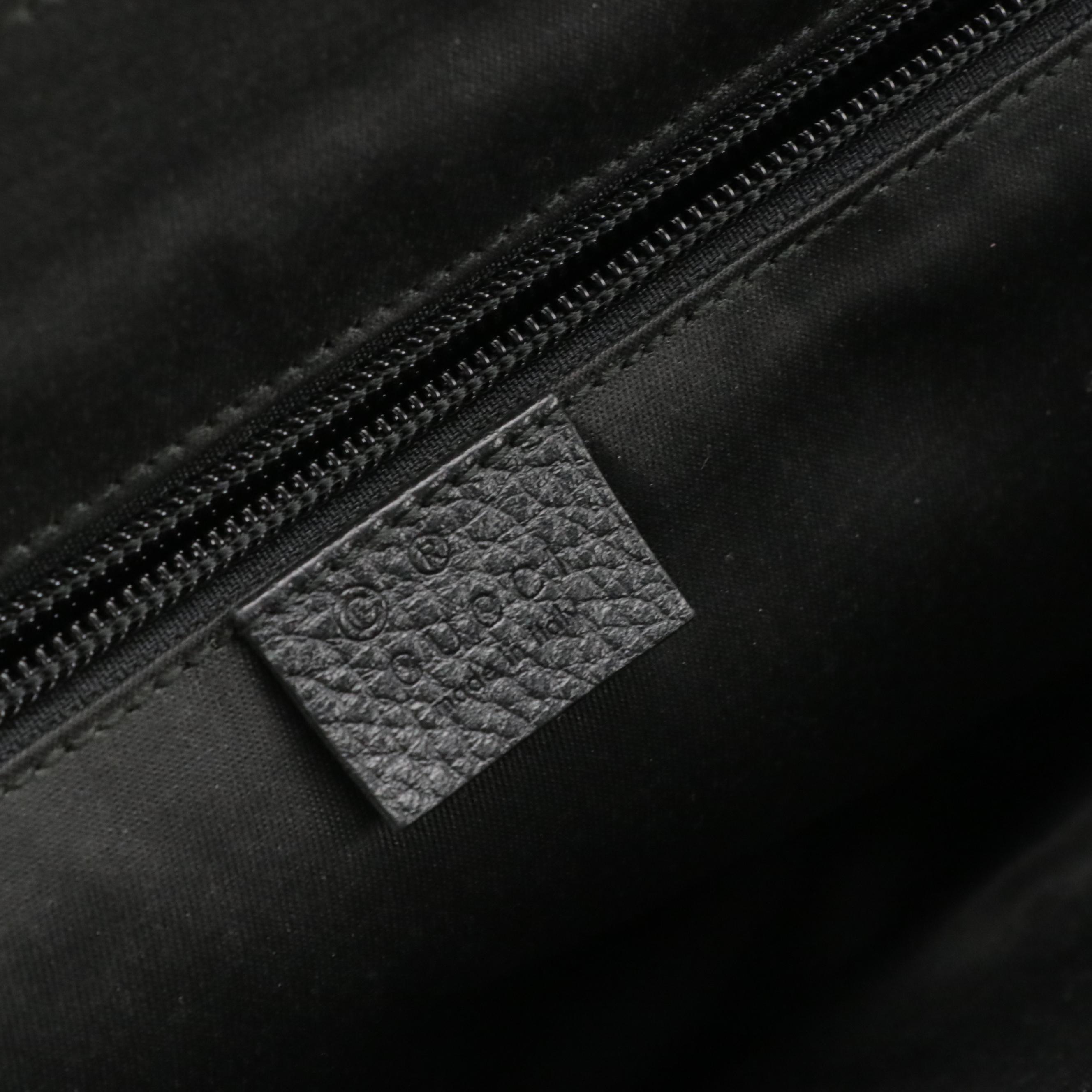 Gucci Executive Briefcase Tote in Black GG Nylon Jacquard and Leather