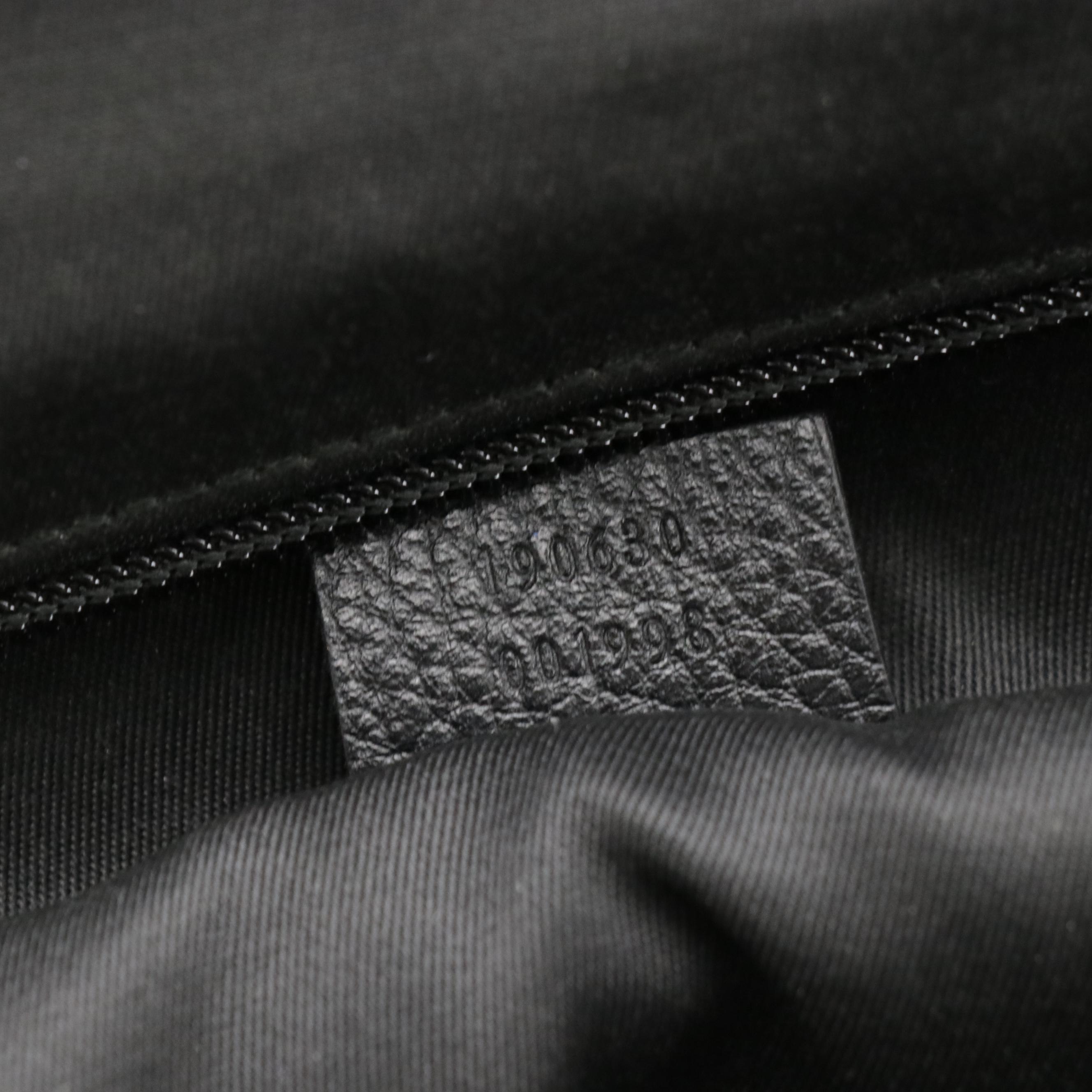 Gucci Executive Briefcase Tote in Black GG Nylon Jacquard and Leather