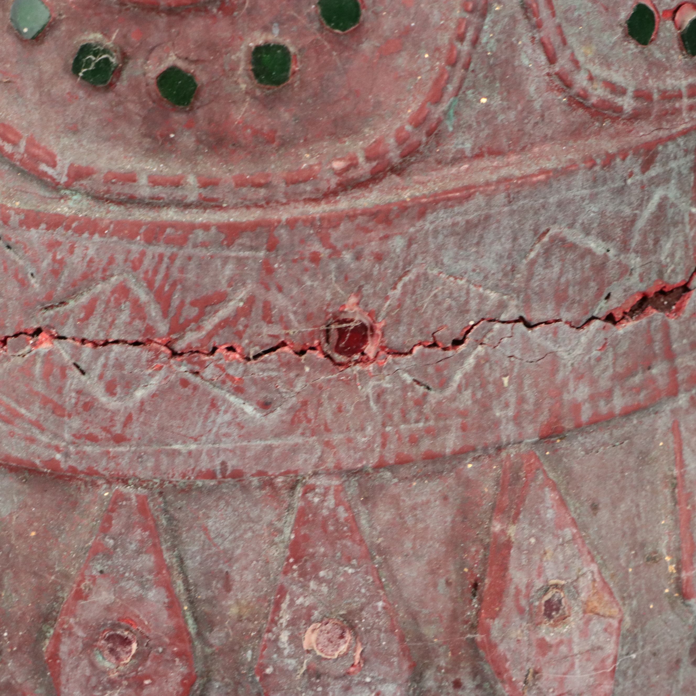 Polychrome Carved Wooden Rooster