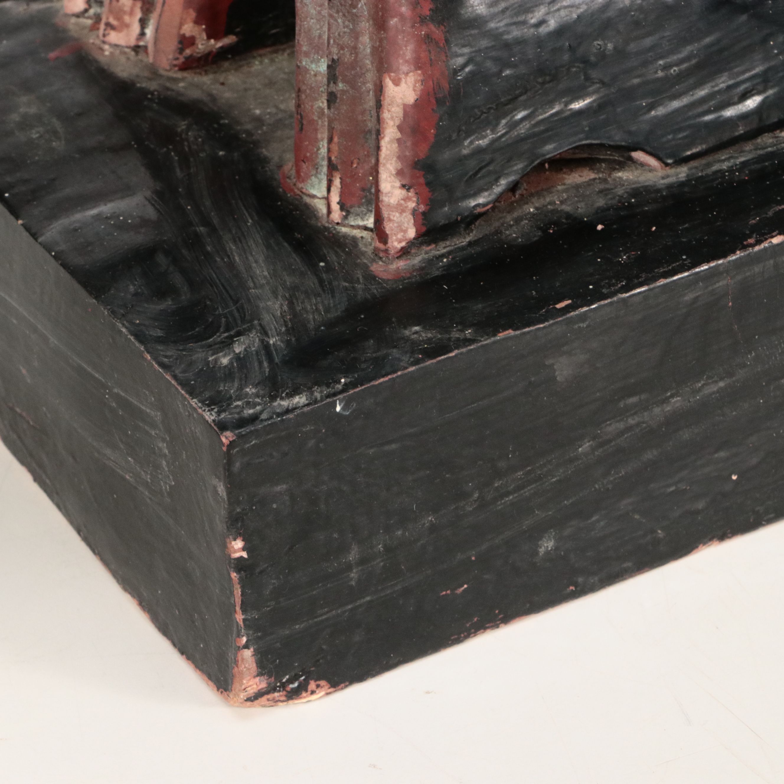 Polychrome Carved Wooden Rooster