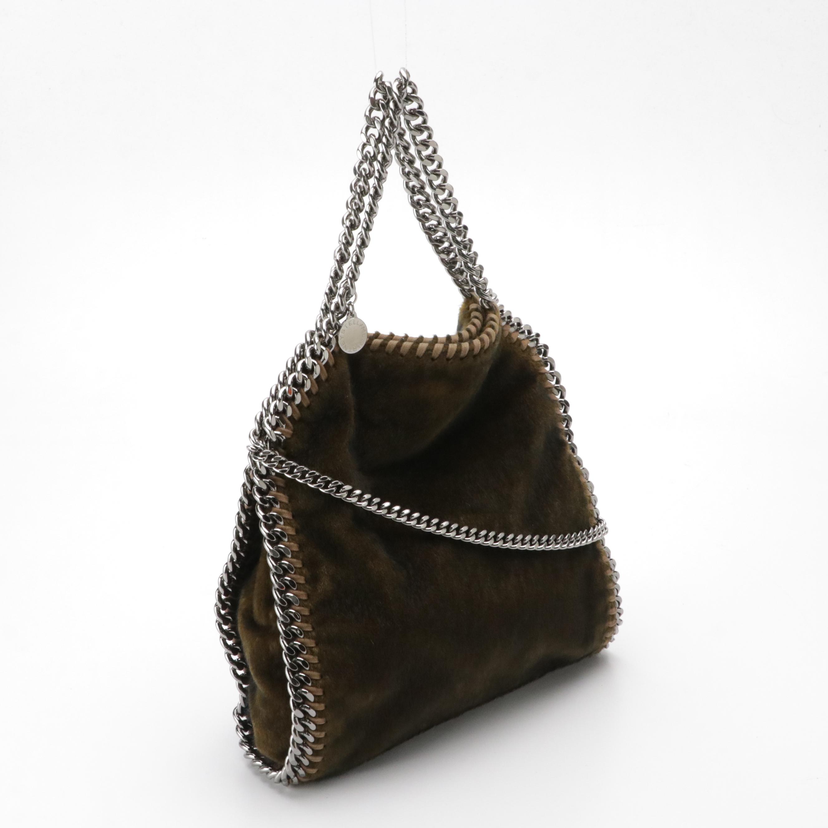 Stella McCartney Faux Fur Falabella Chain Strap Bag