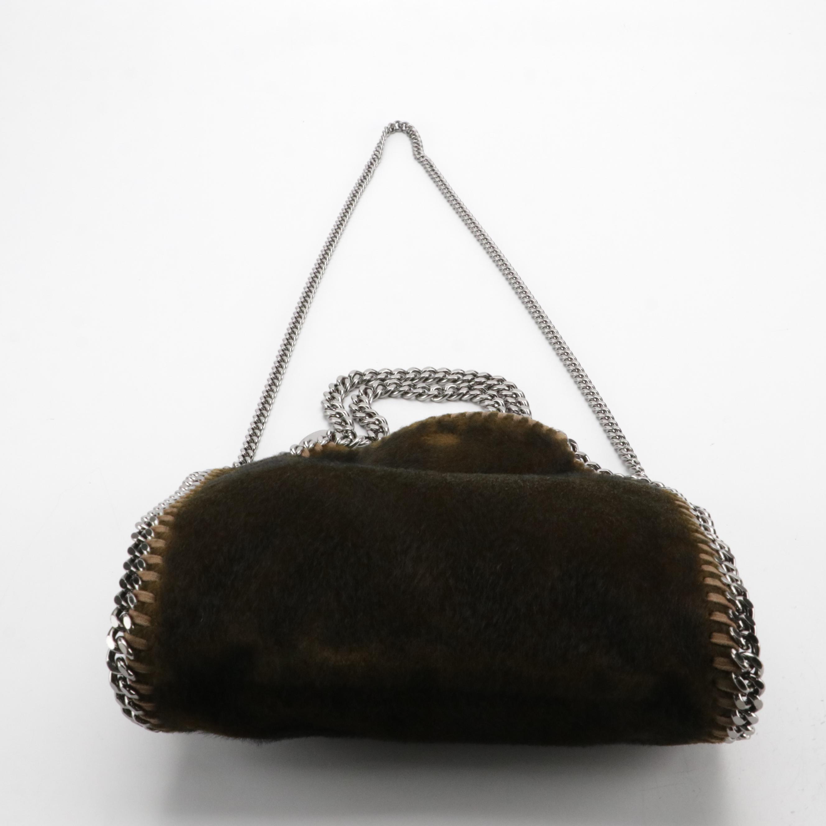 Stella McCartney Faux Fur Falabella Chain Strap Bag