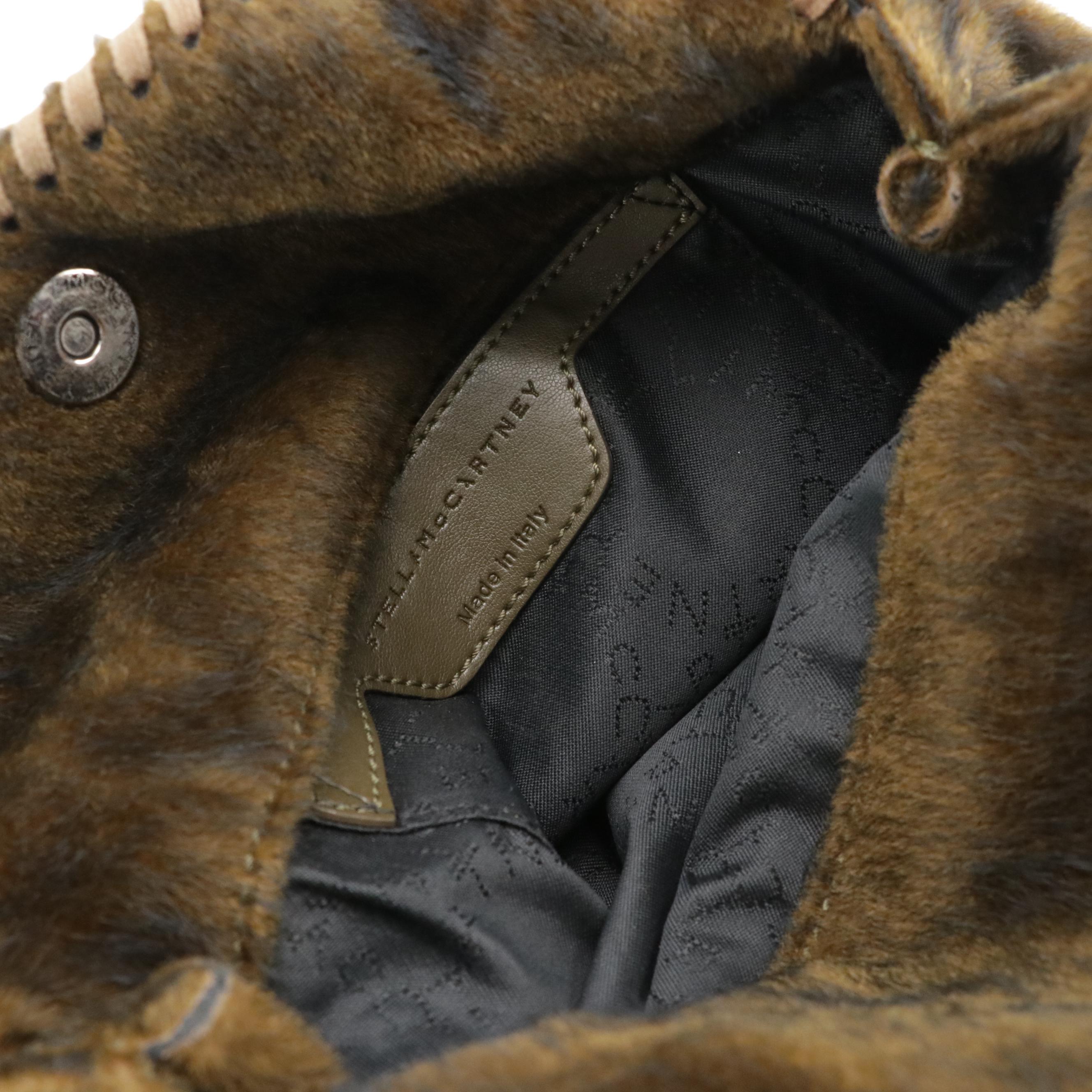 Stella McCartney Faux Fur Falabella Chain Strap Bag