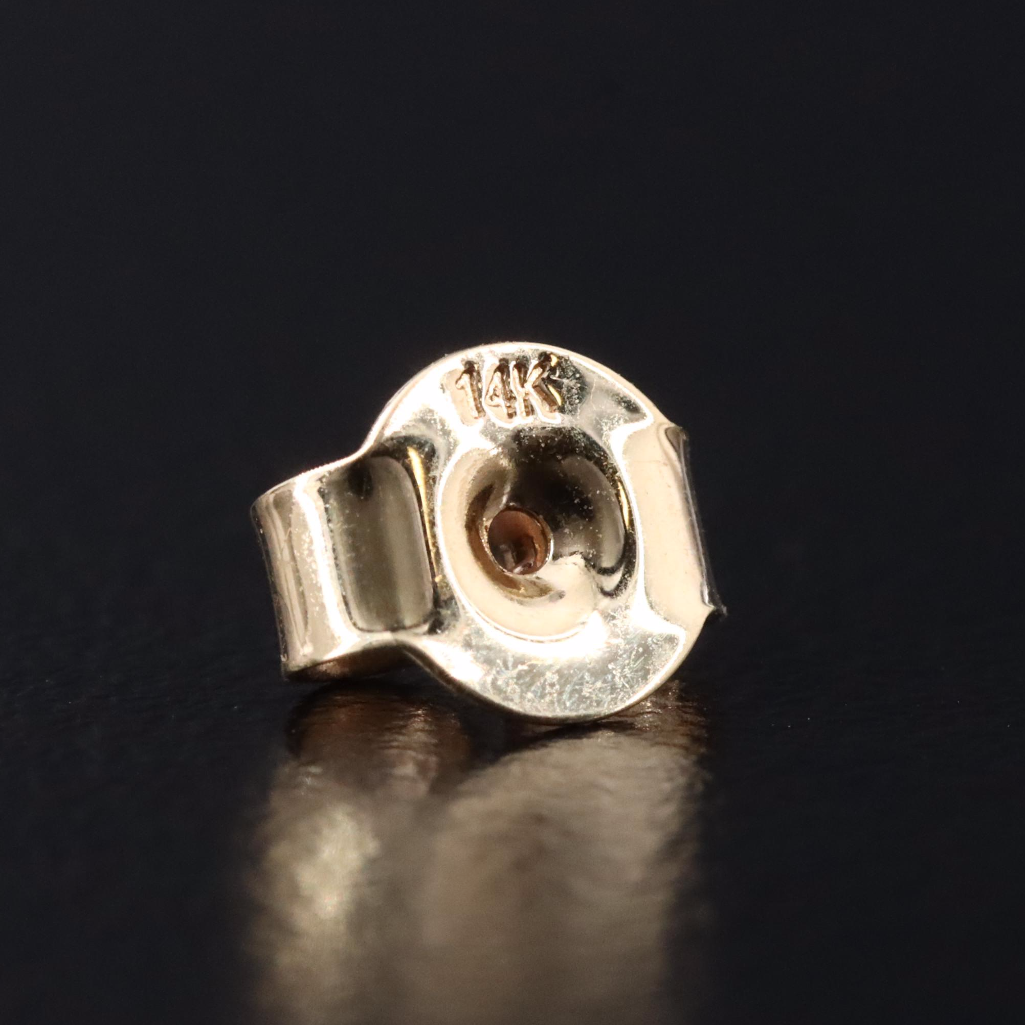 14K Fire Opal and White Sapphire Earrings