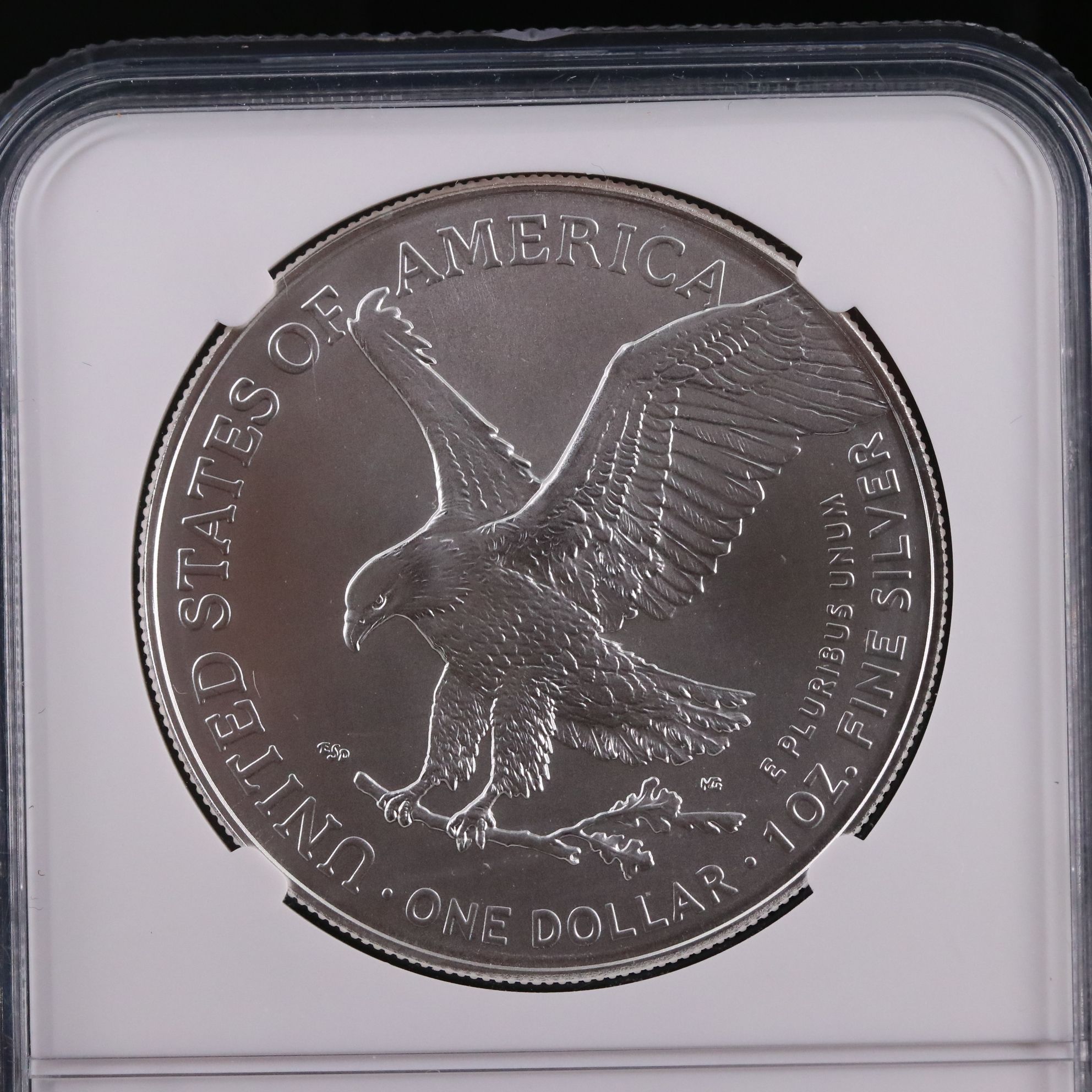NGC Graded MS70 2024 $1 U.S. Silver Eagle Signed by Uram