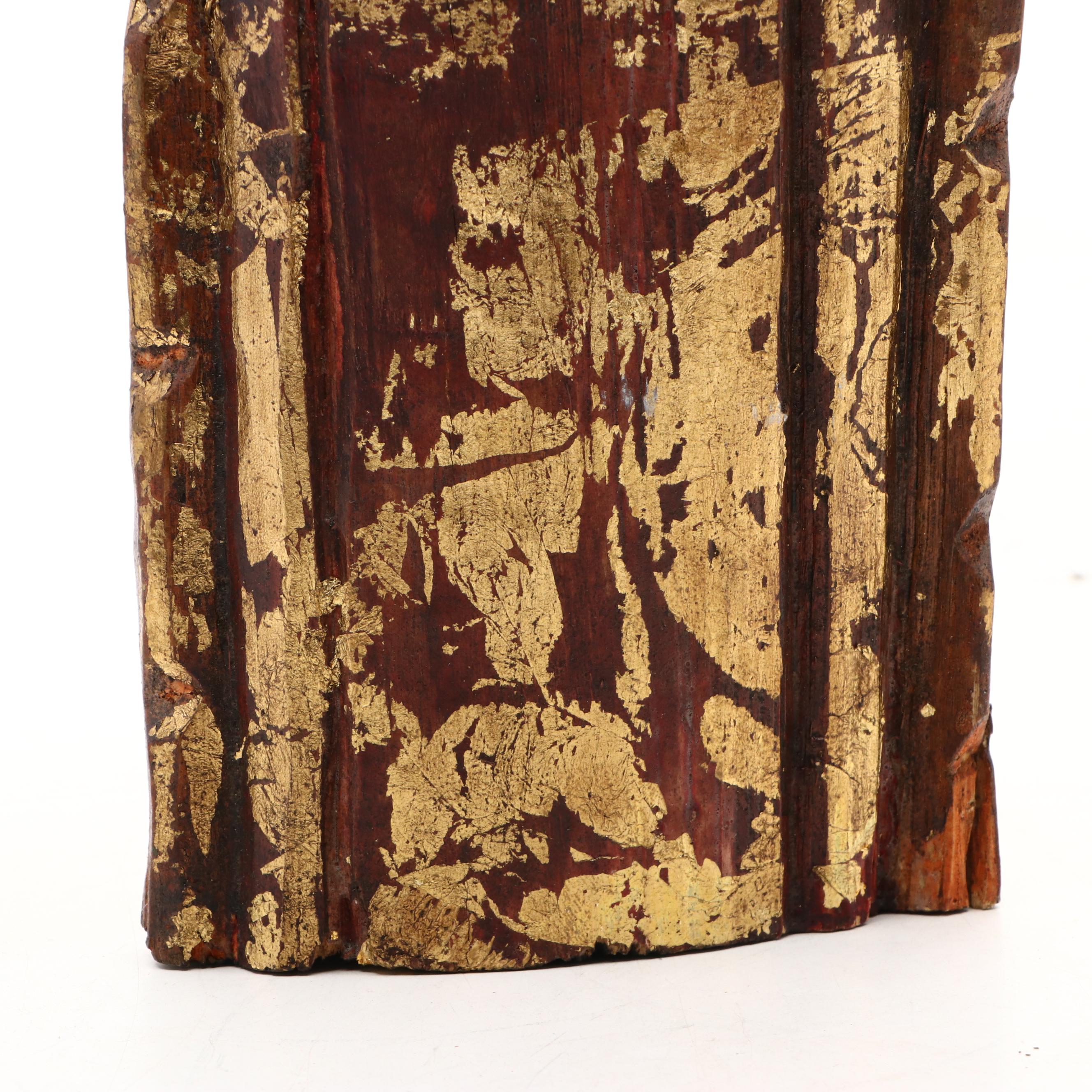 Folk Art Hand-Carved Wooden Apostle Santo Sculpture