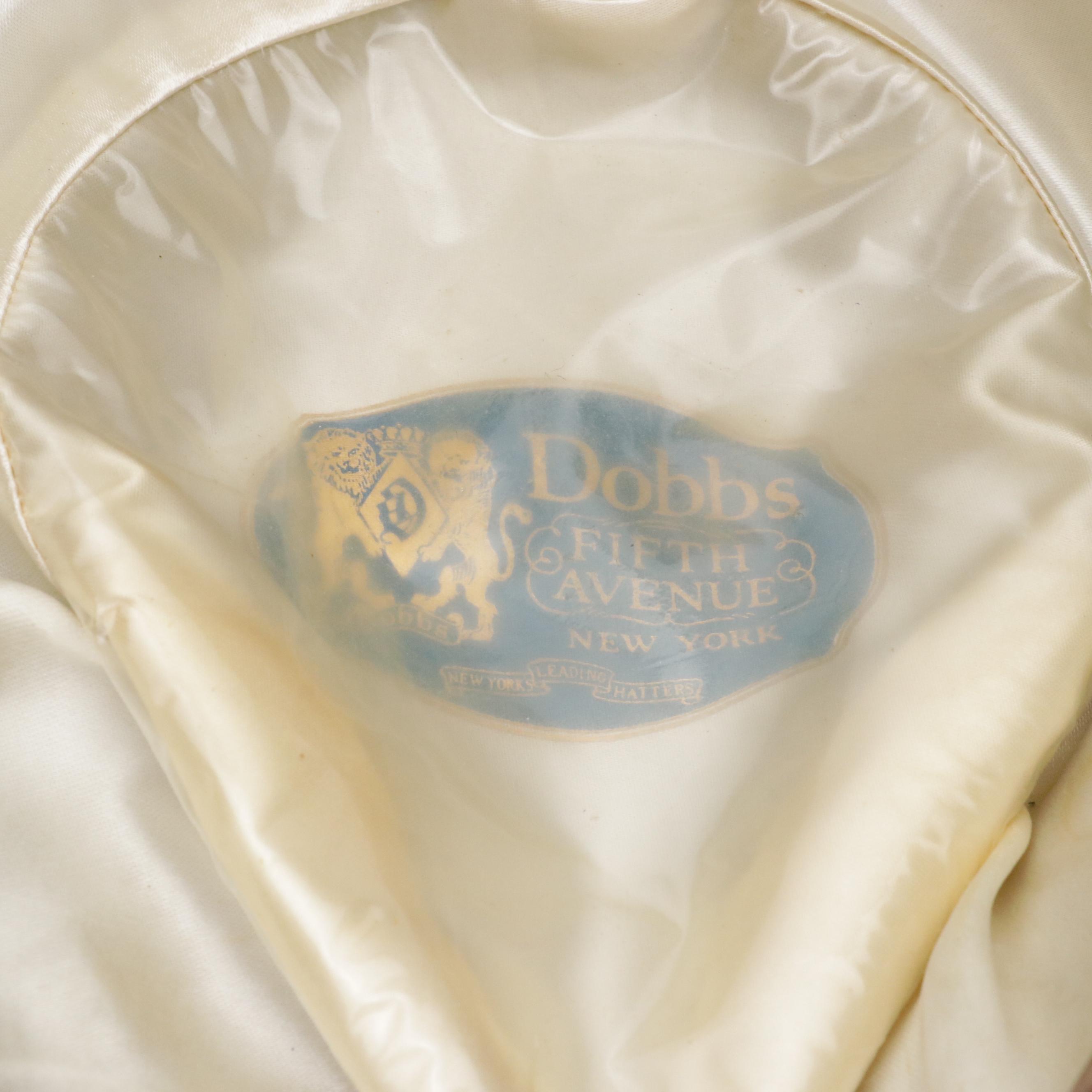 Dobbs Felted Wool Fedora Hat with Wide Grosgrain Band