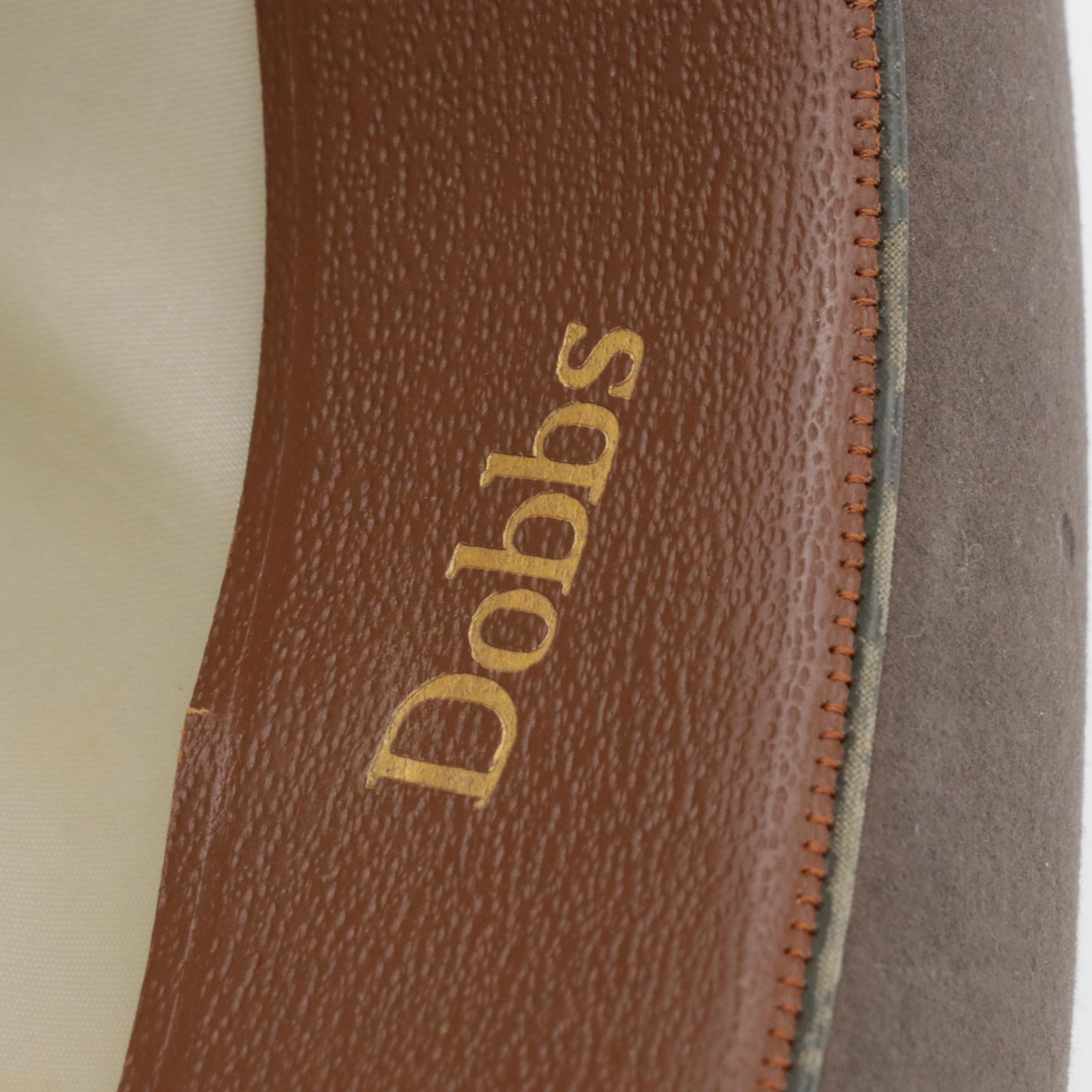 Dobbs Felted Wool Fedora Hat with Wide Grosgrain Band