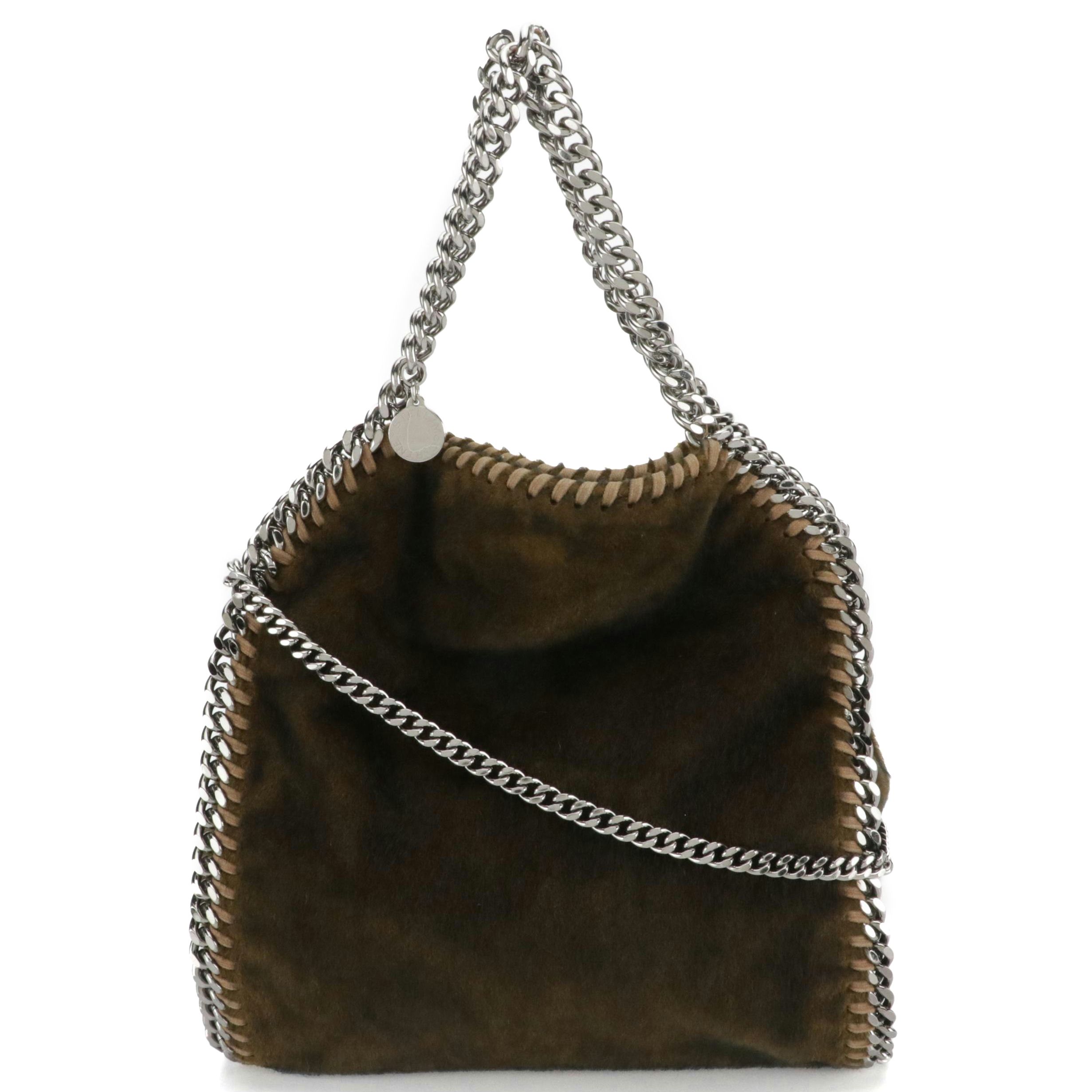 Stella McCartney Faux Fur Falabella Chain Strap Bag