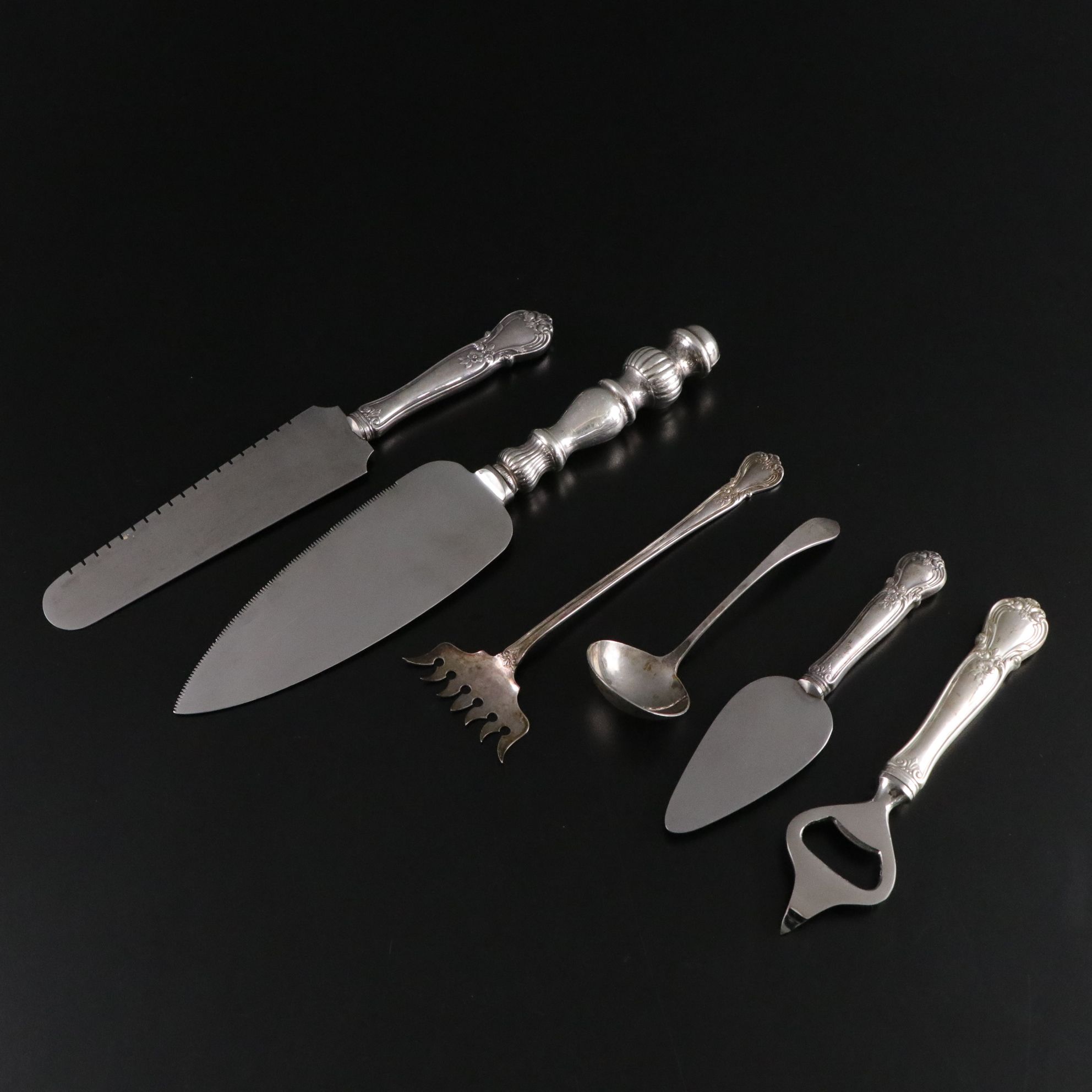 Sterling Silver Serving Utensils, Ice Bucket & Other Serveware