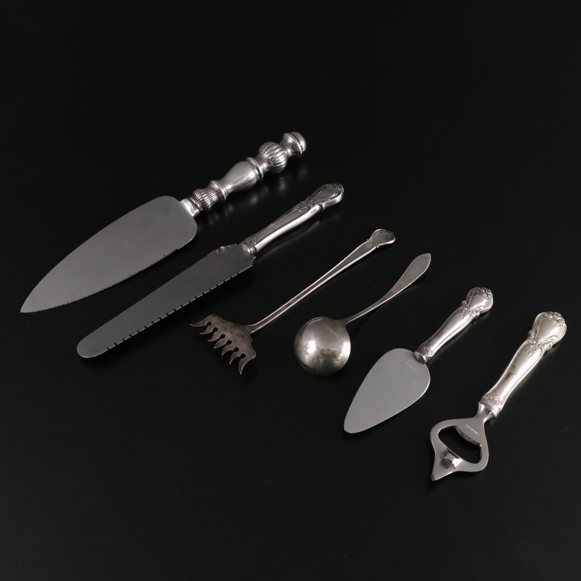 Sterling Silver Serving Utensils, Ice Bucket & Other Serveware