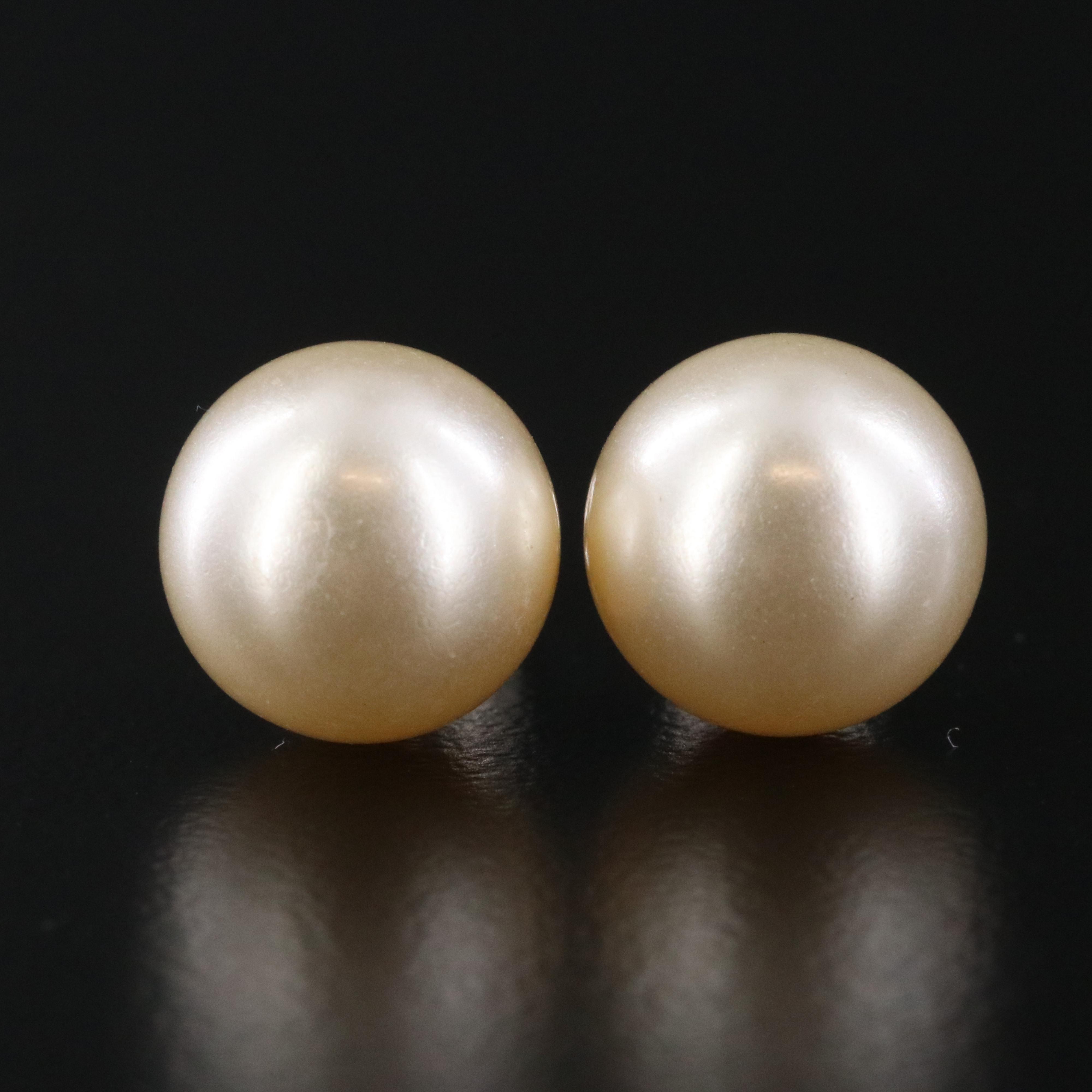Faux Pearl Stud Earrings