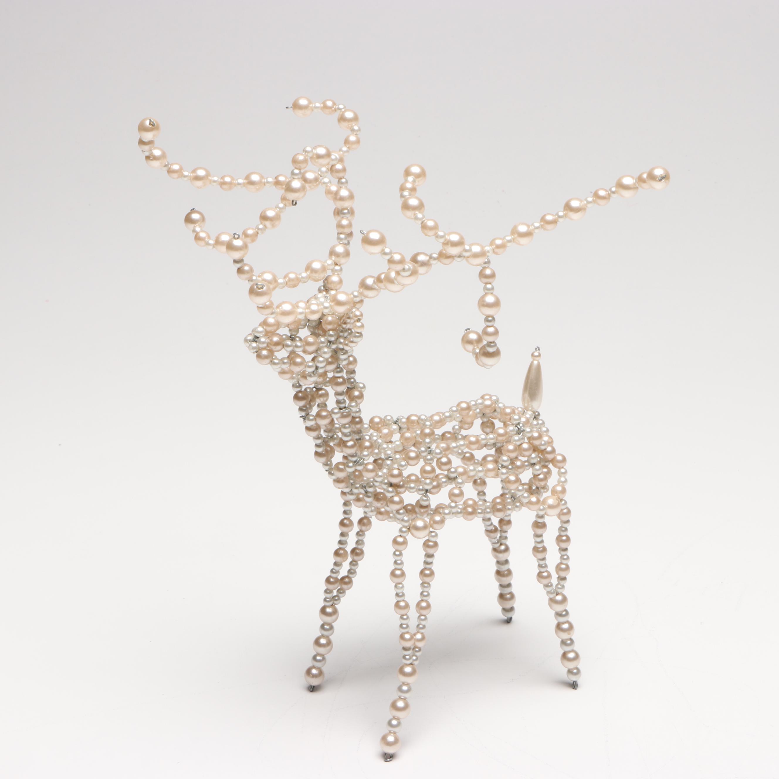 Handcrafted Antique Jewelry and Charm Cloche Christmas Tree with More Décor