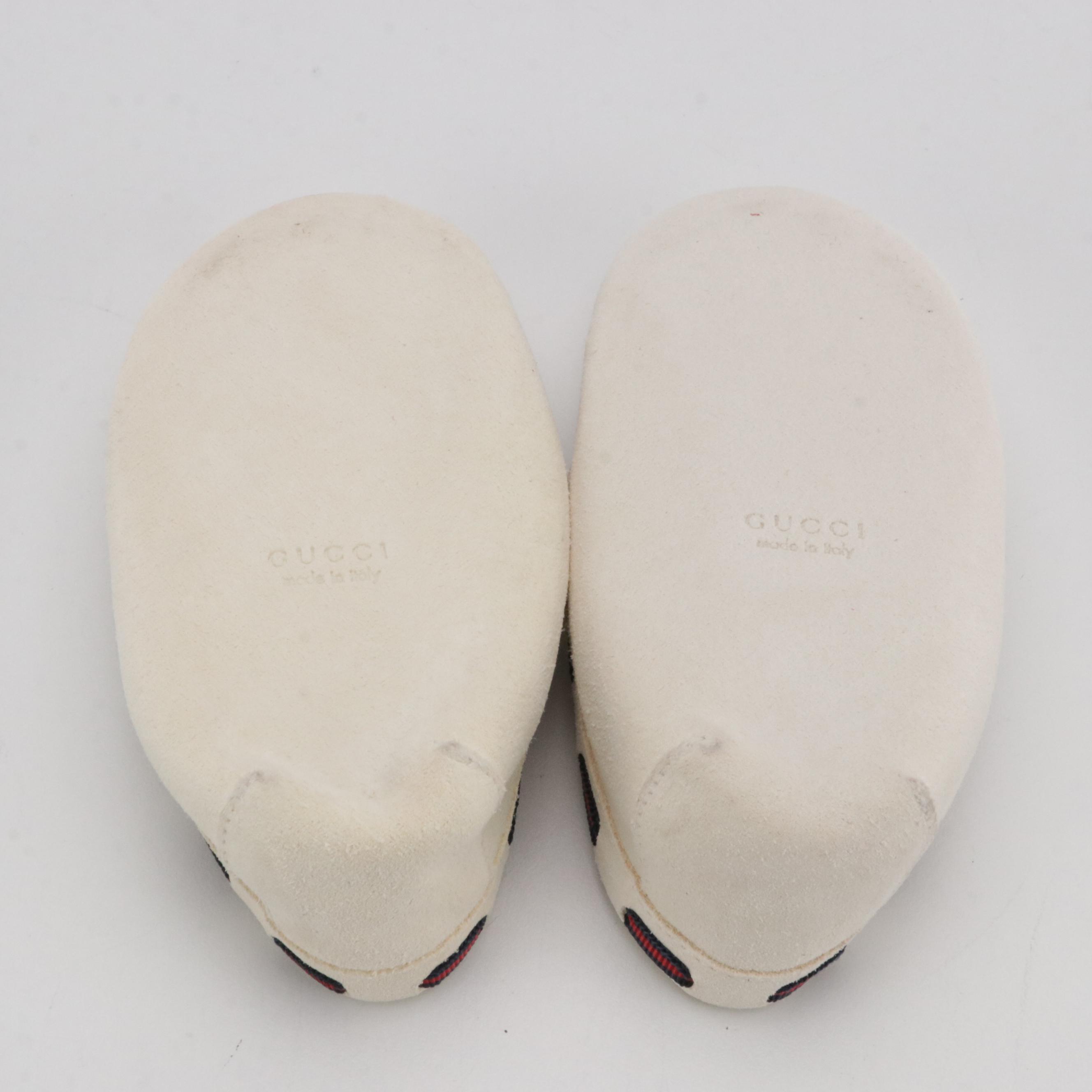 Children's Gucci Vintage Suede Moccasin Bow Slippers
