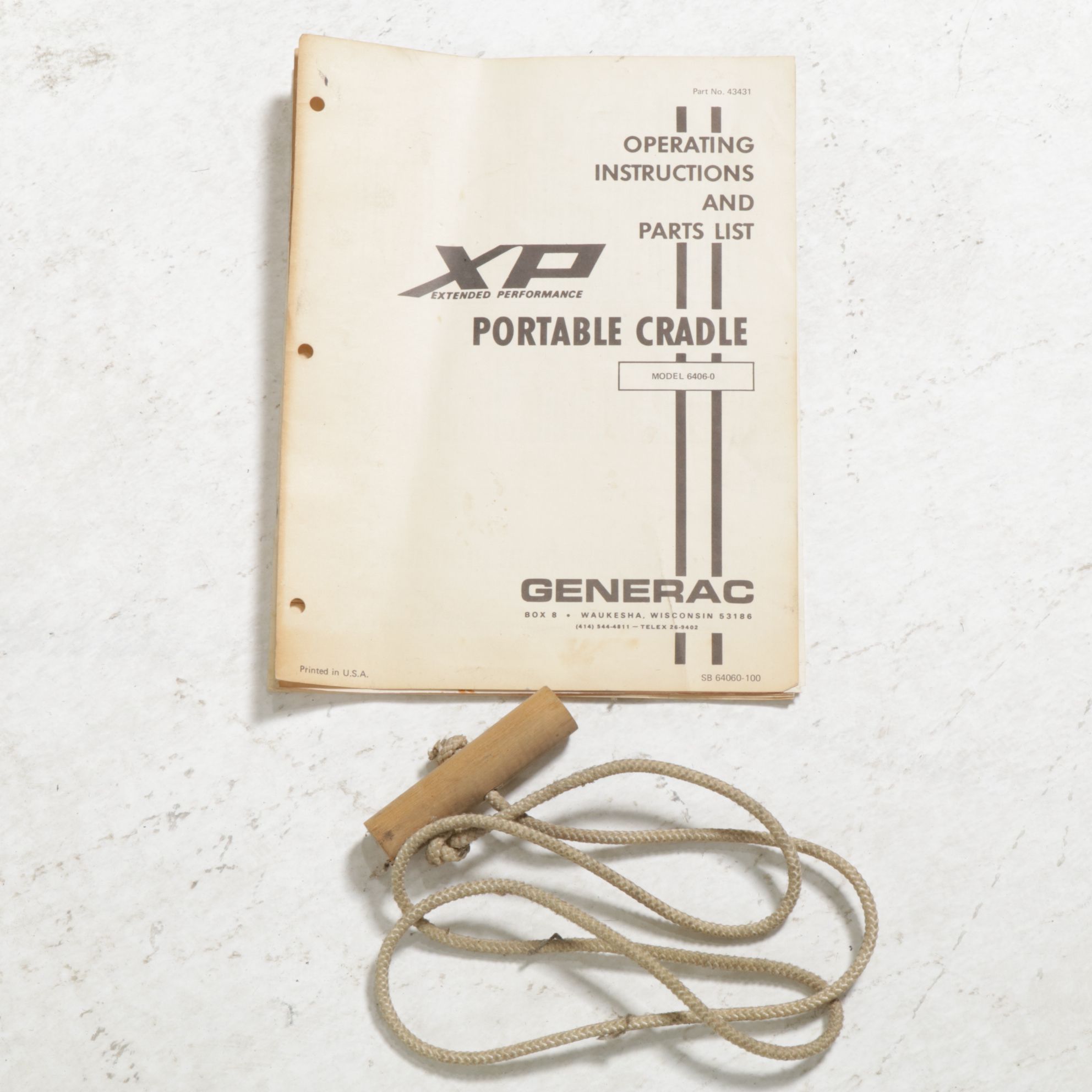 Generac XP Model 6247-8 Gas Powered Generator