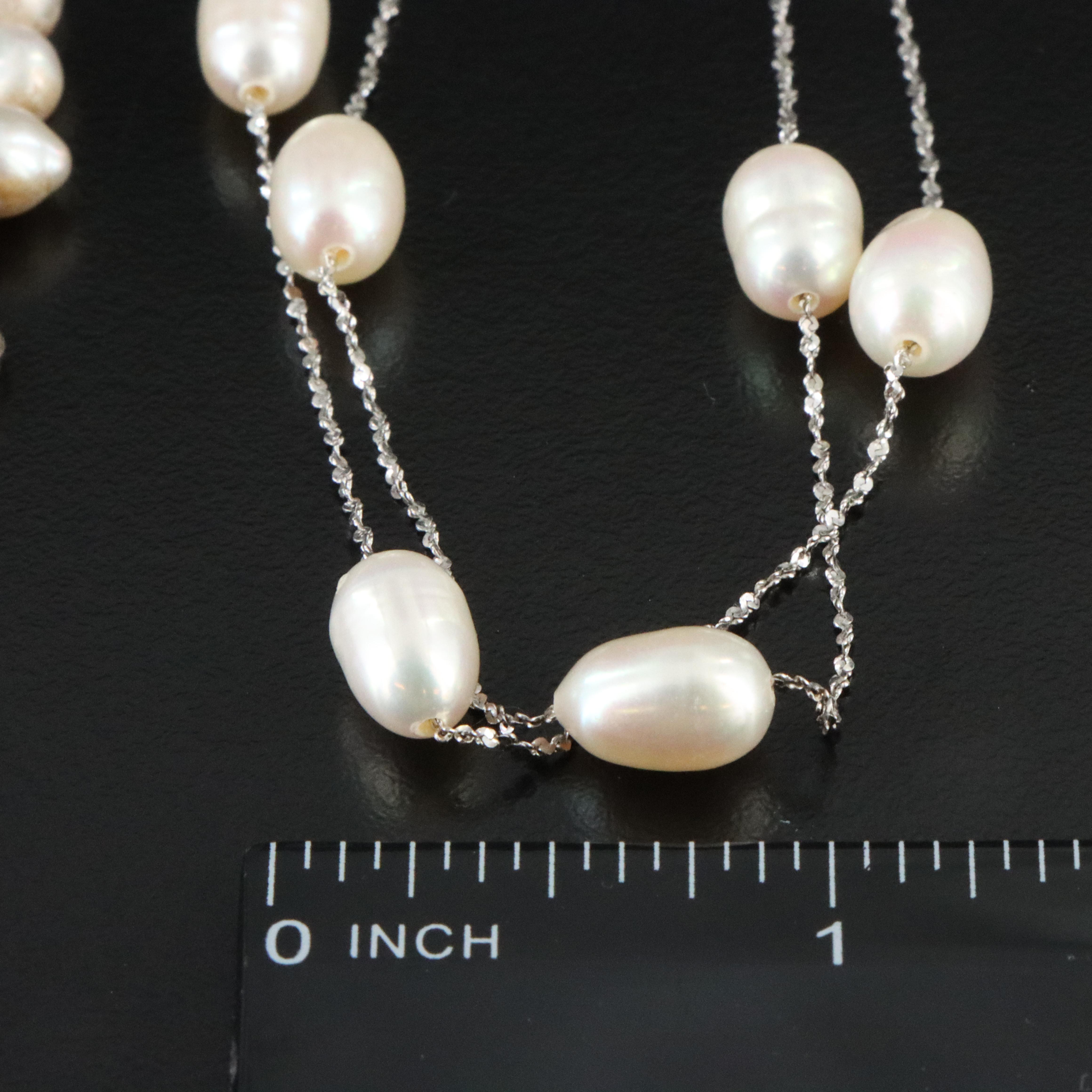 Sterling Pearl Necklaces