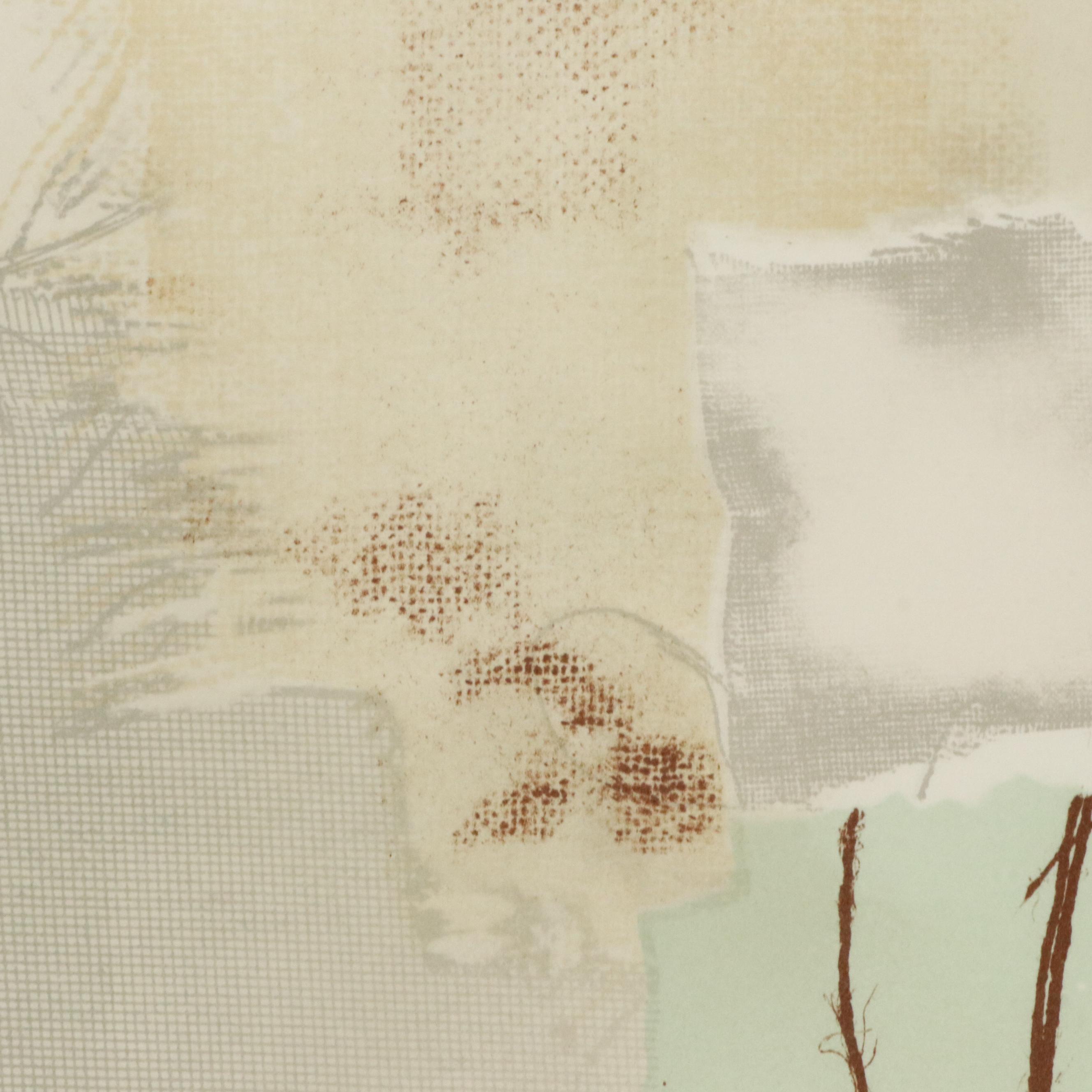 László Dús Abstract Color Lithograph "Ragyogás," Late 20th Century