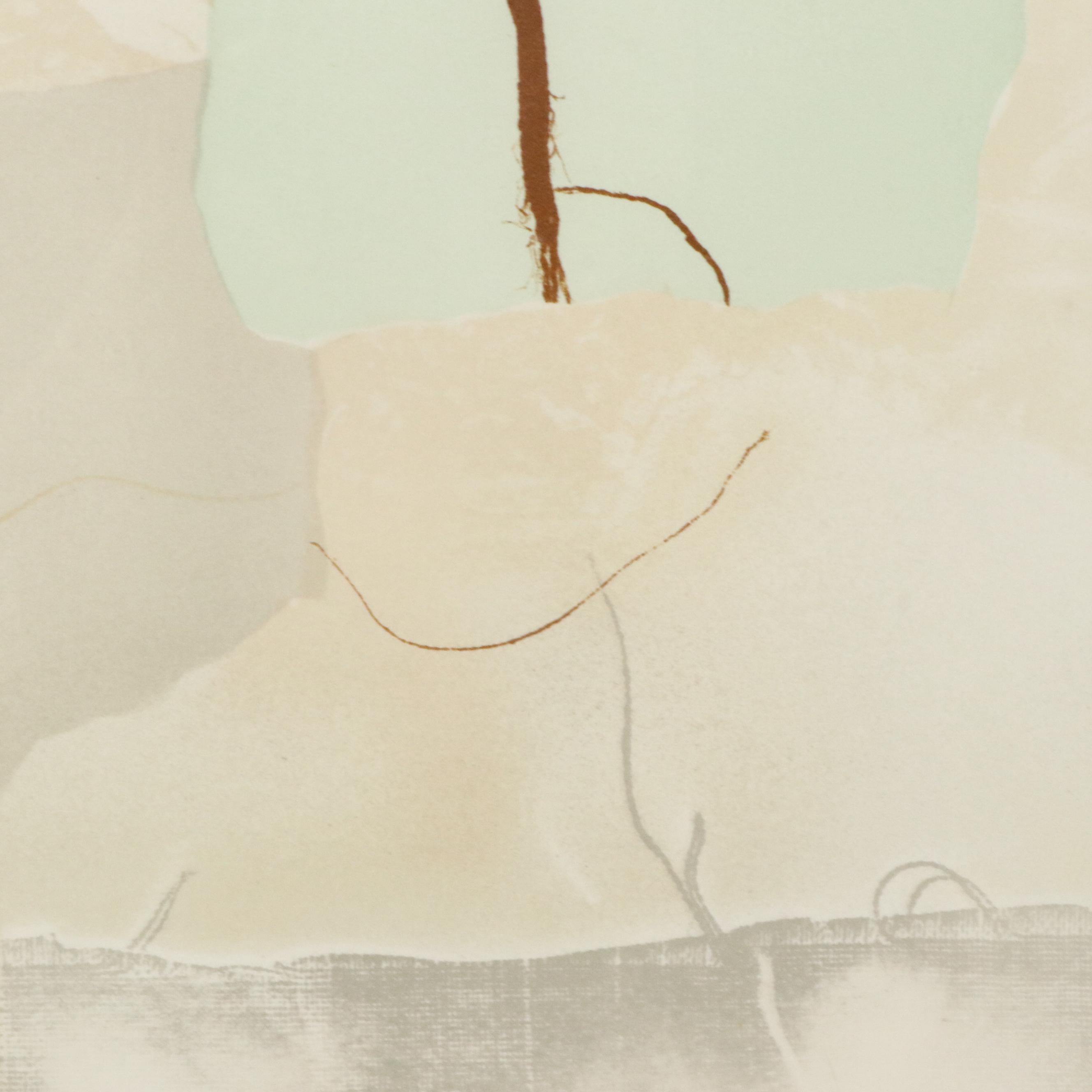 László Dús Abstract Color Lithograph "Ragyogás," Late 20th Century