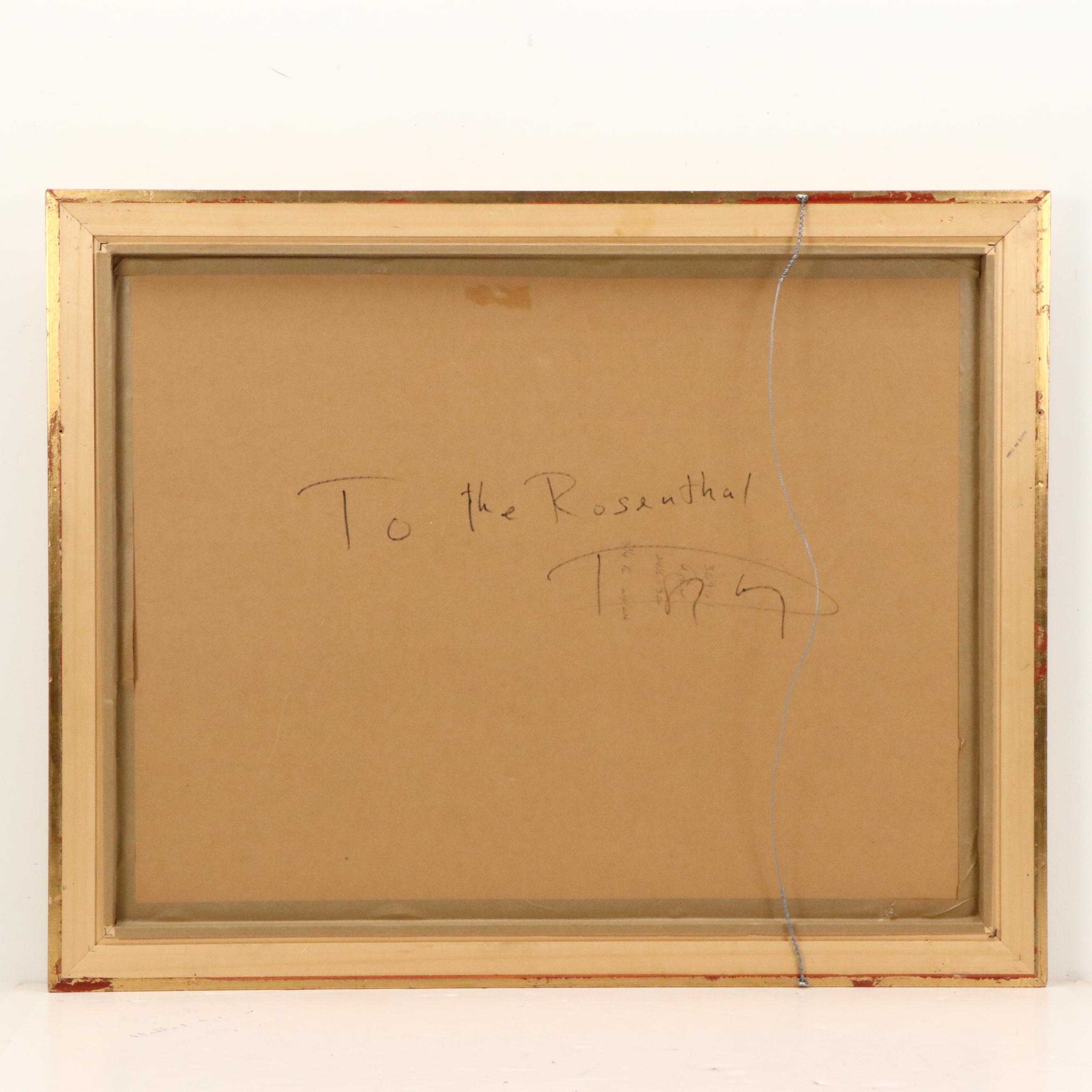 László Dús Abstract Color Lithograph "Ragyogás," Late 20th Century