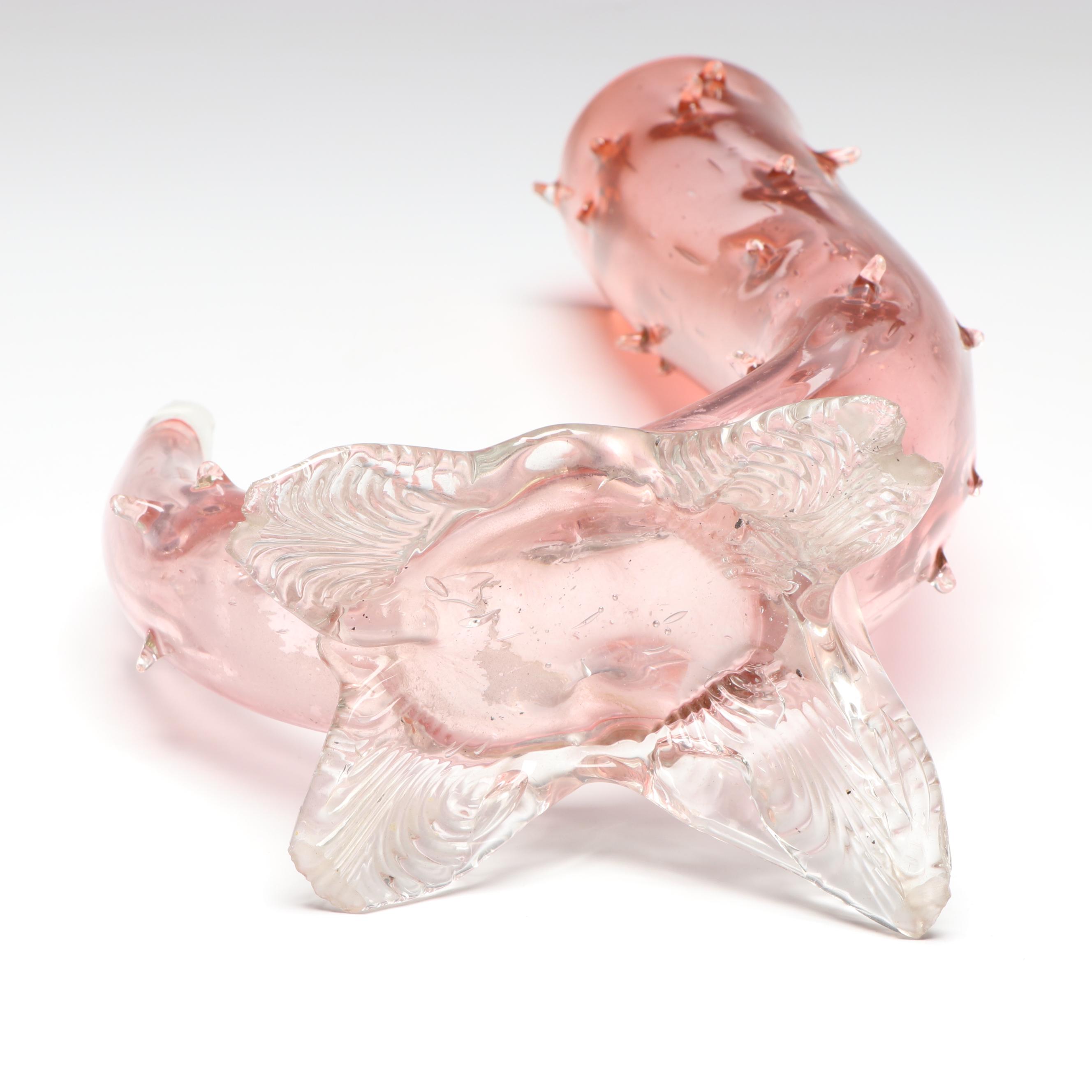 Manner of Walsh Victorian Cranberry Glass Thorn Vases, Antique