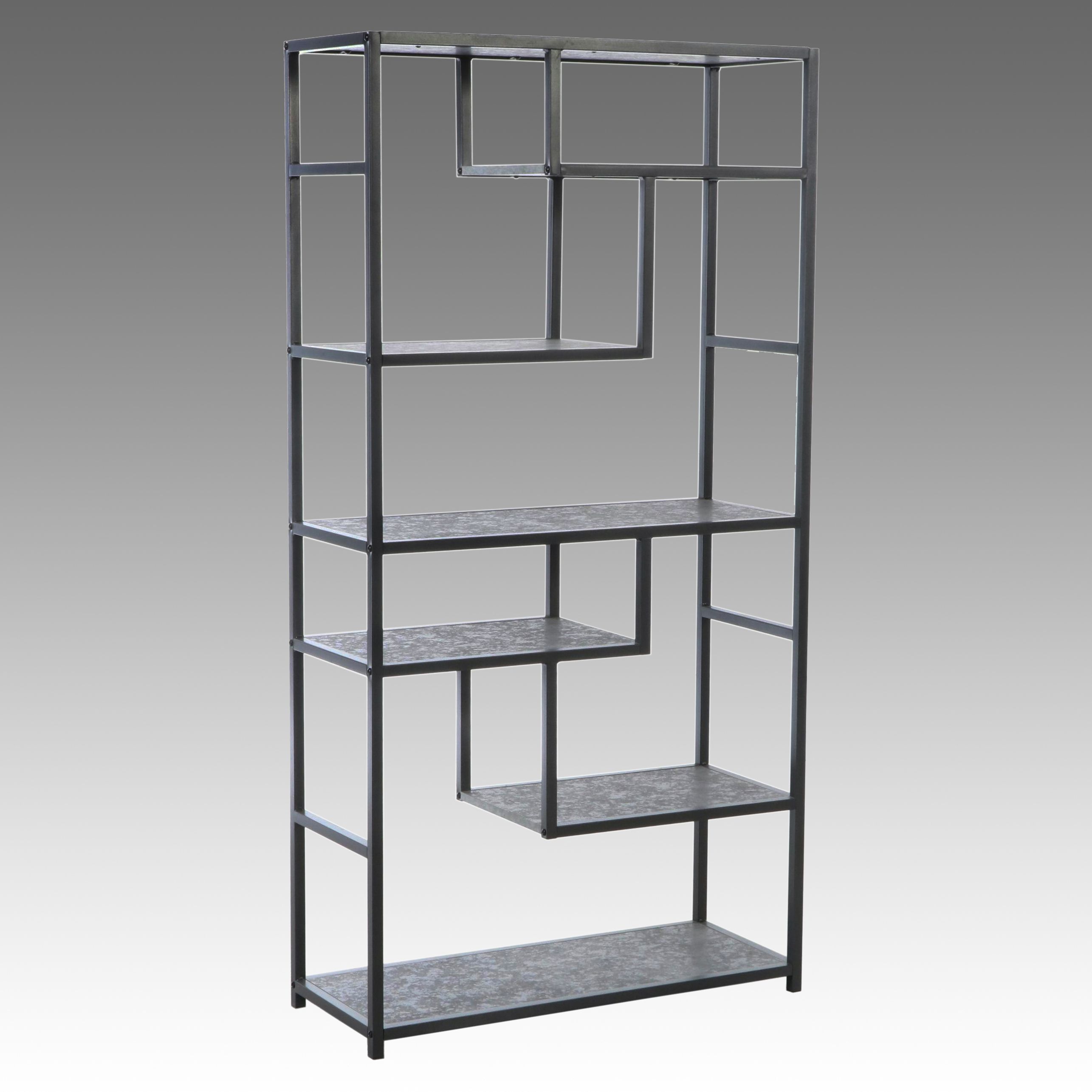 Modernist Style Metal Bookcase