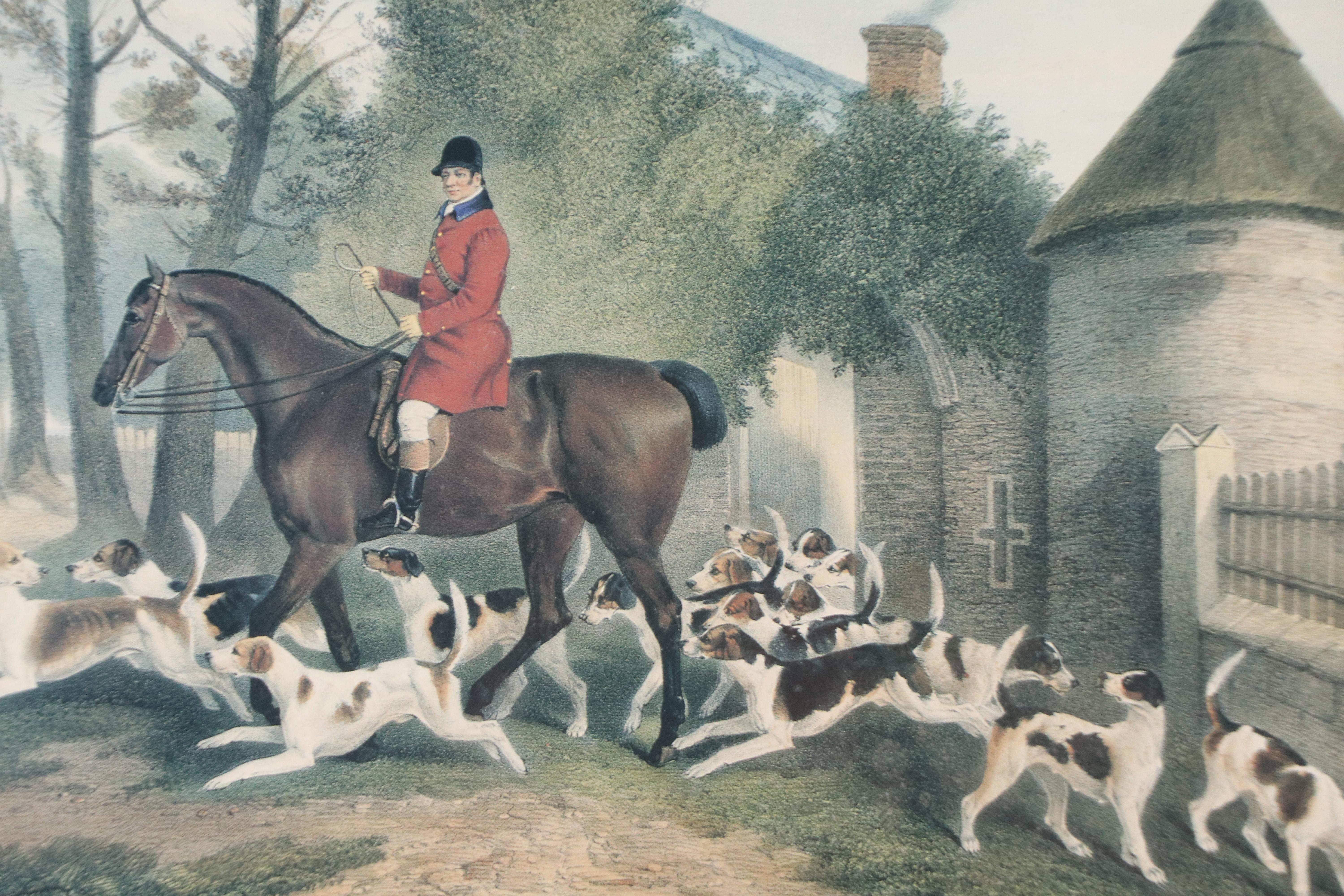 After Richard Barrett Davis Offset Lithograph "W. Sebright, Huntsman..."