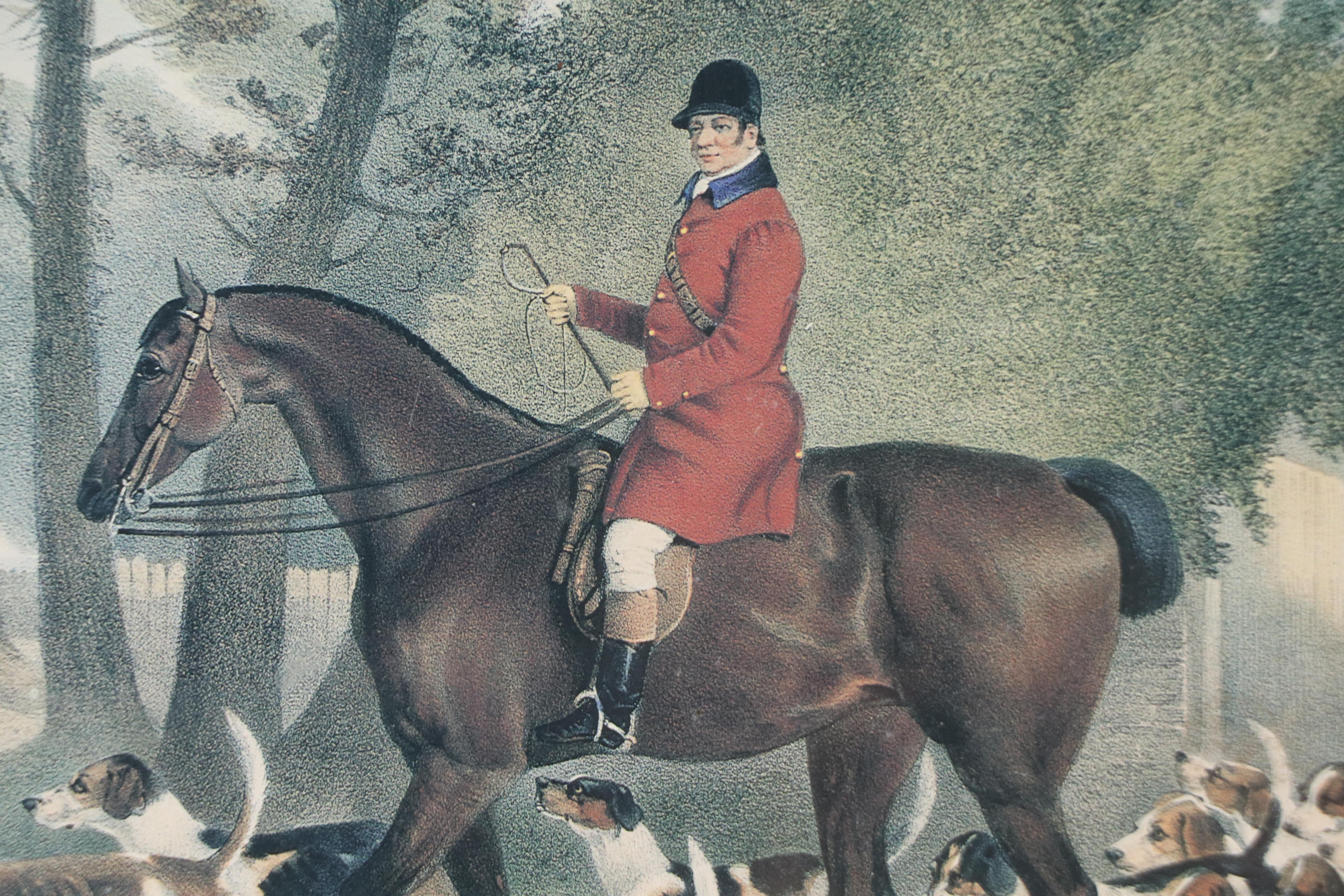 After Richard Barrett Davis Offset Lithograph "W. Sebright, Huntsman..."