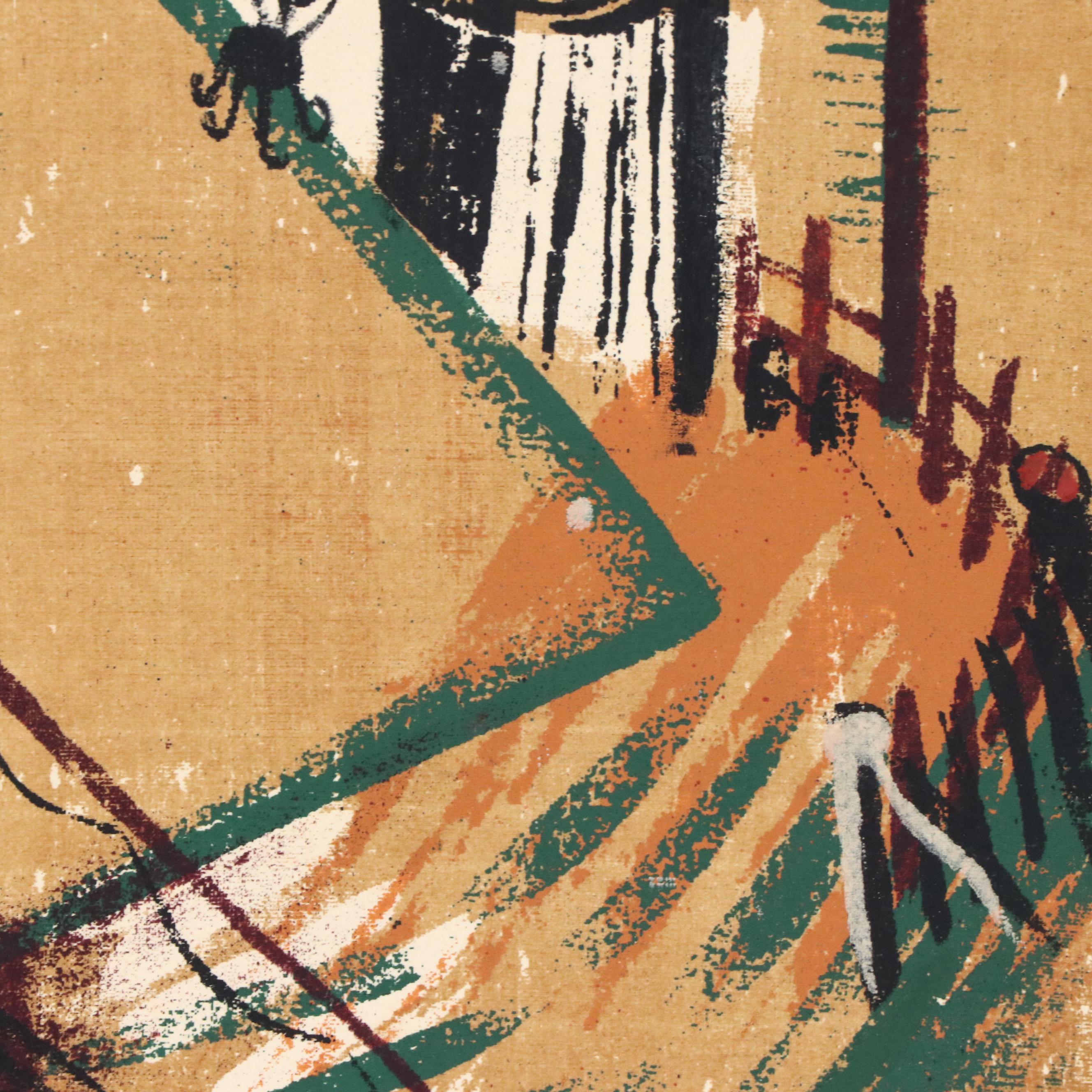 John Imhoff Abstract Cincinnati Incline Serigraph, Mid to Late 20th Century