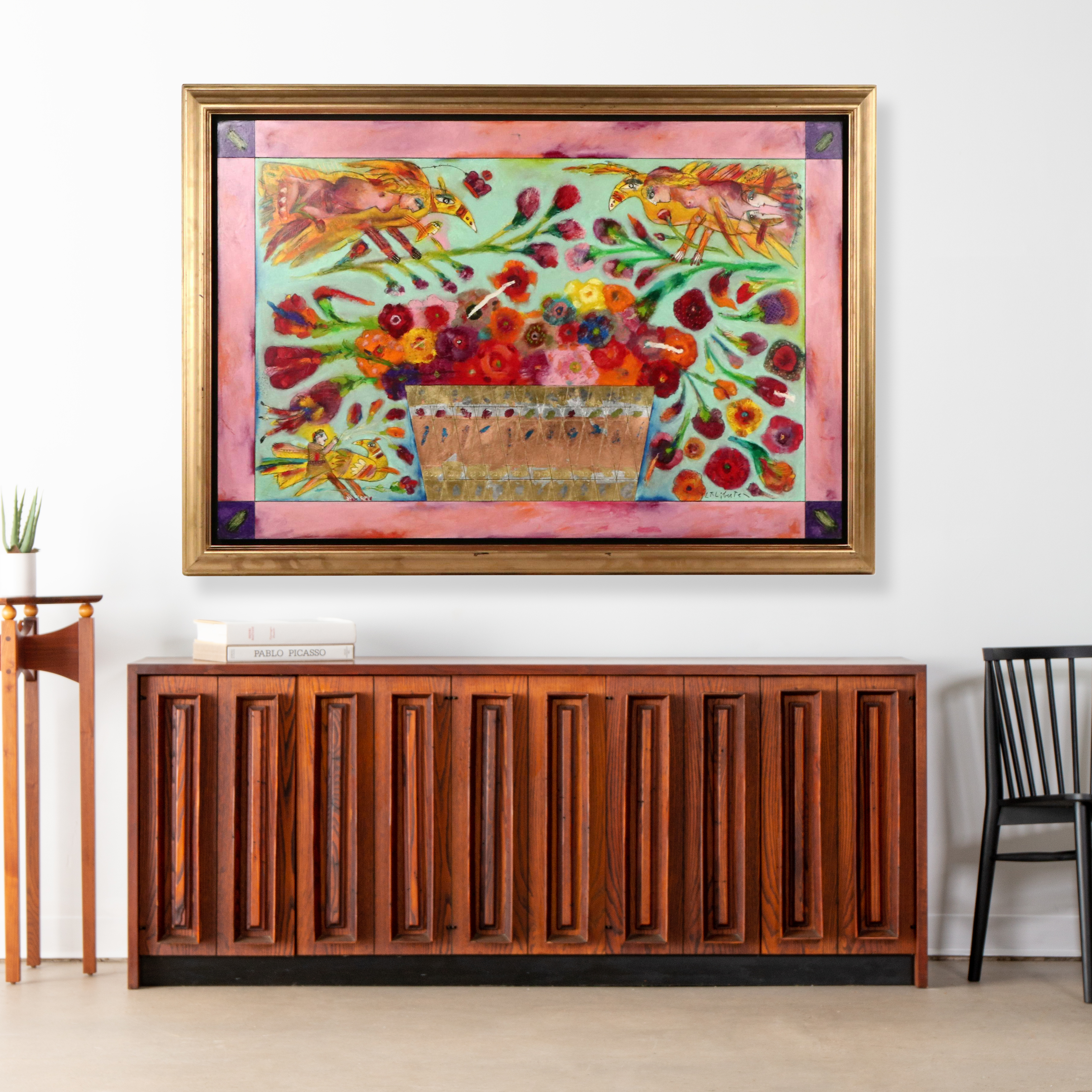 Norman Laliberté Oil Painting with Gold Leaf "First Summer of 2000," 2000