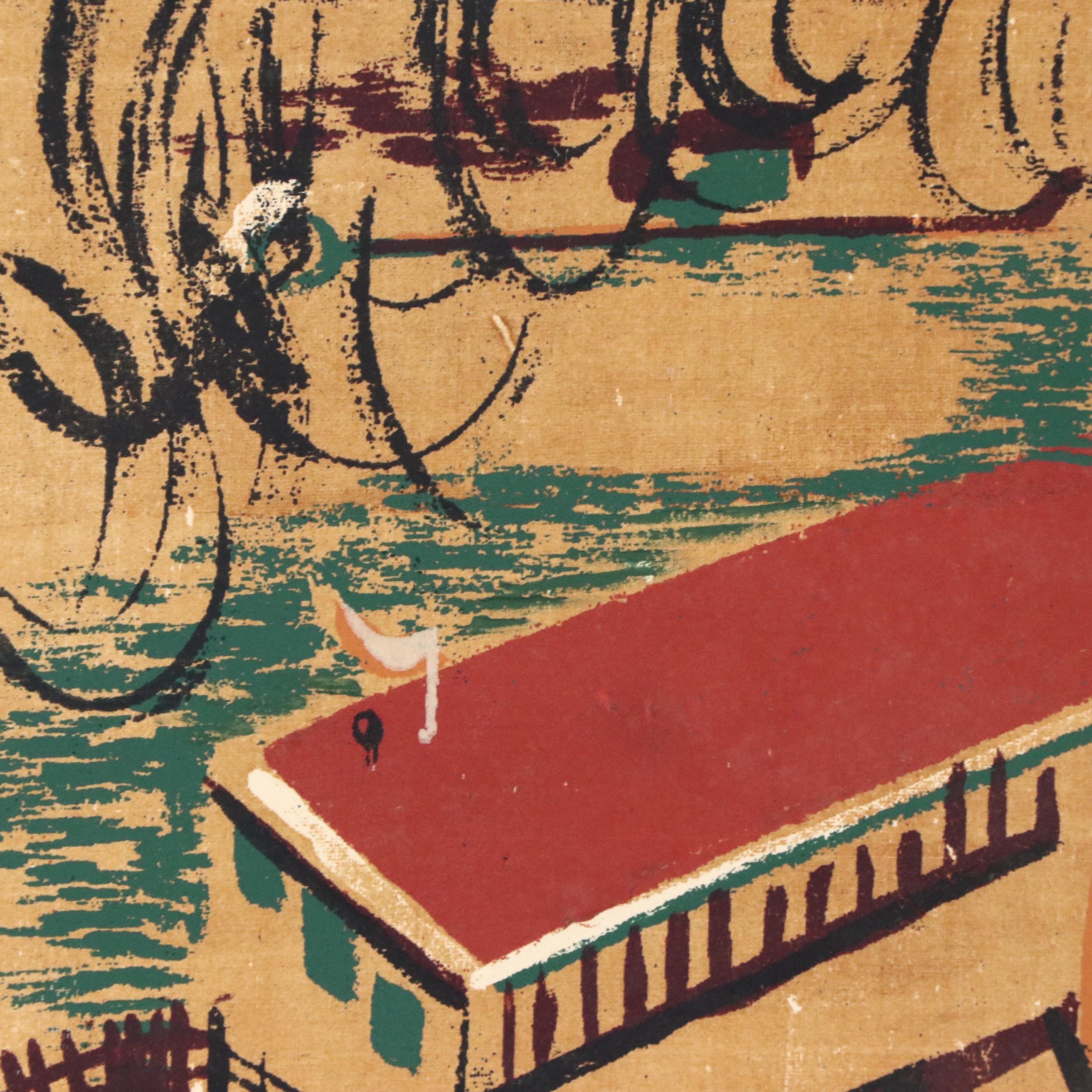 John Imhoff Abstract Cincinnati Incline Serigraph, Mid to Late 20th Century