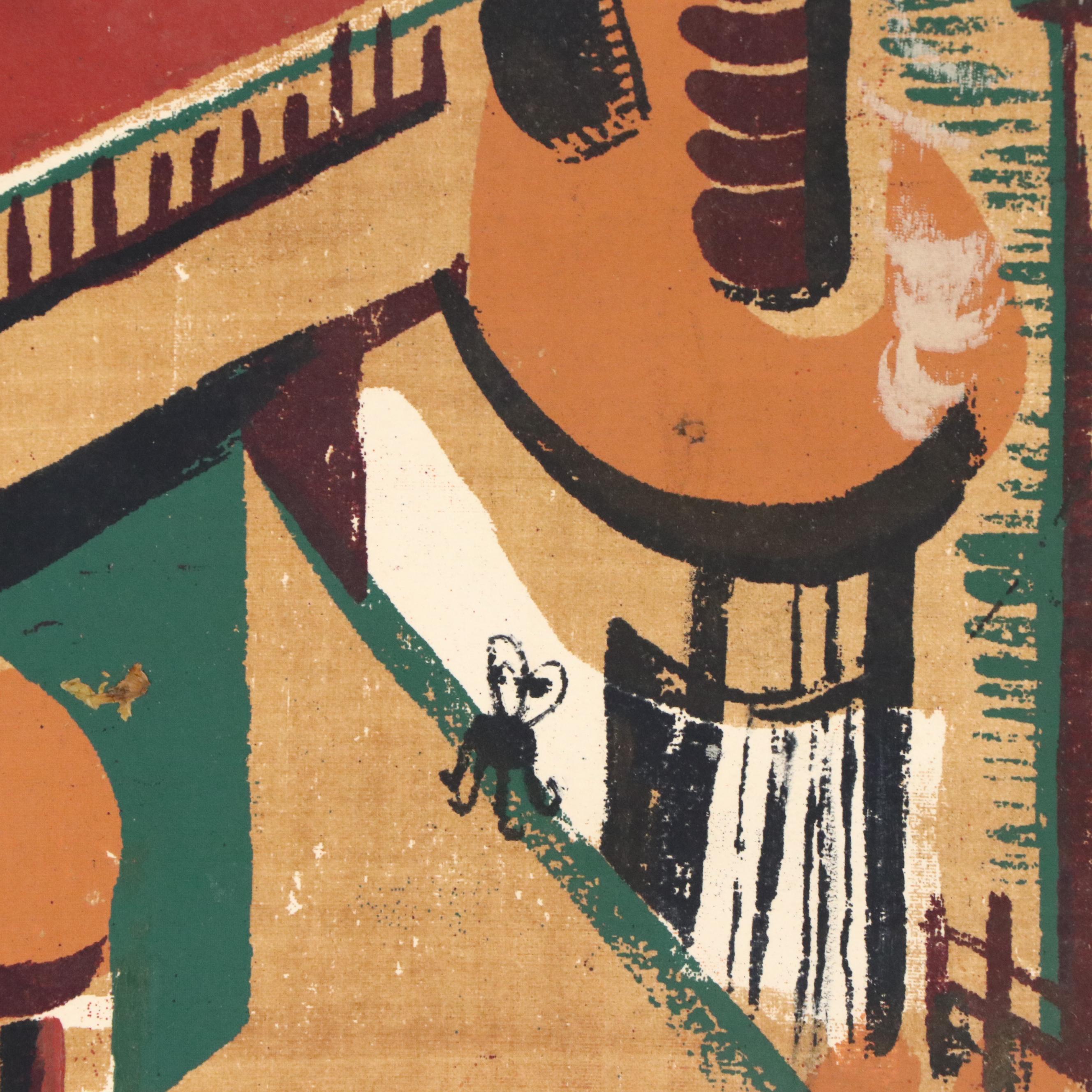 John Imhoff Abstract Cincinnati Incline Serigraph, Mid to Late 20th Century