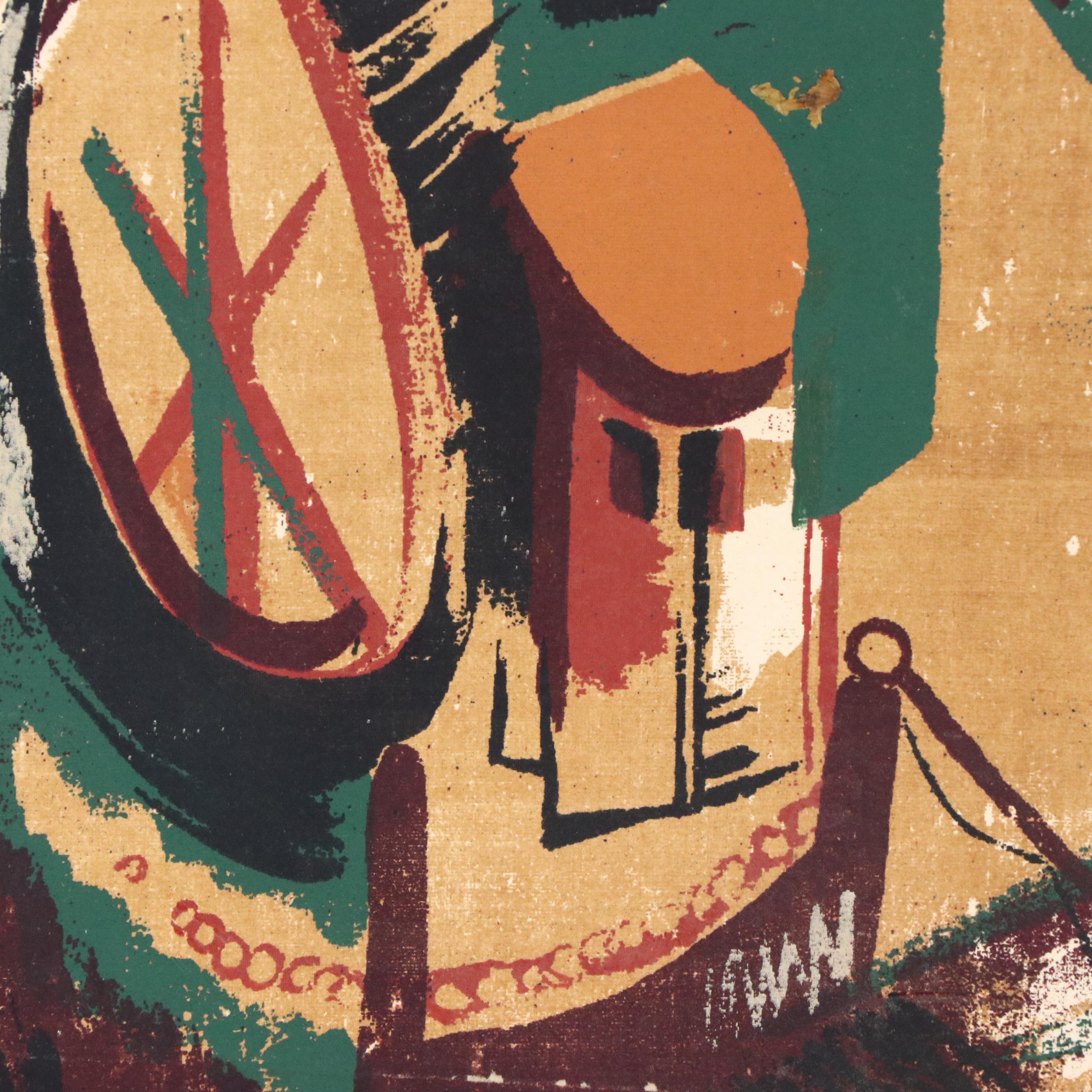 John Imhoff Abstract Cincinnati Incline Serigraph, Mid to Late 20th Century