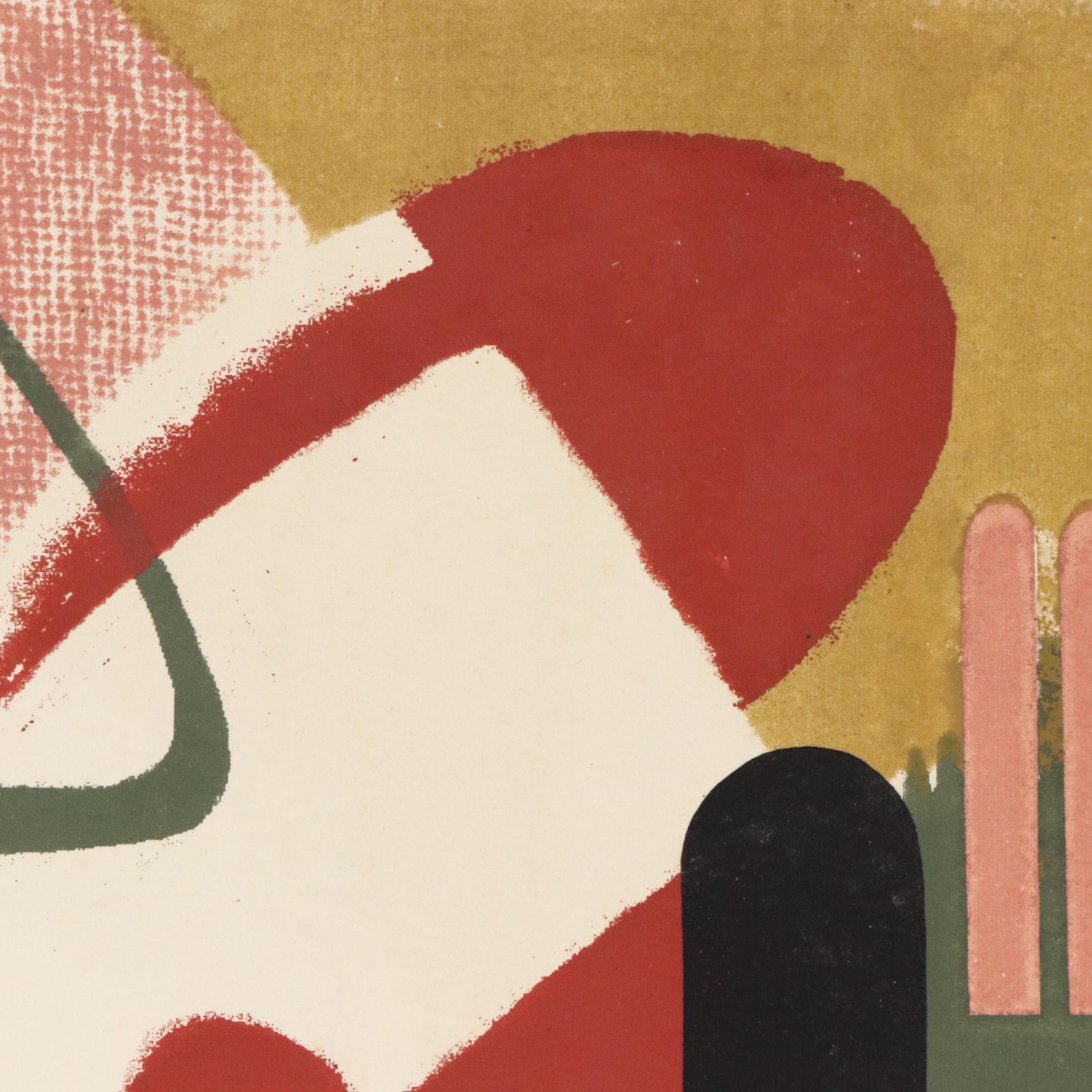 John Imhoff Cincinnati Incline Painted Serigraph, Mid to Late 20th Century