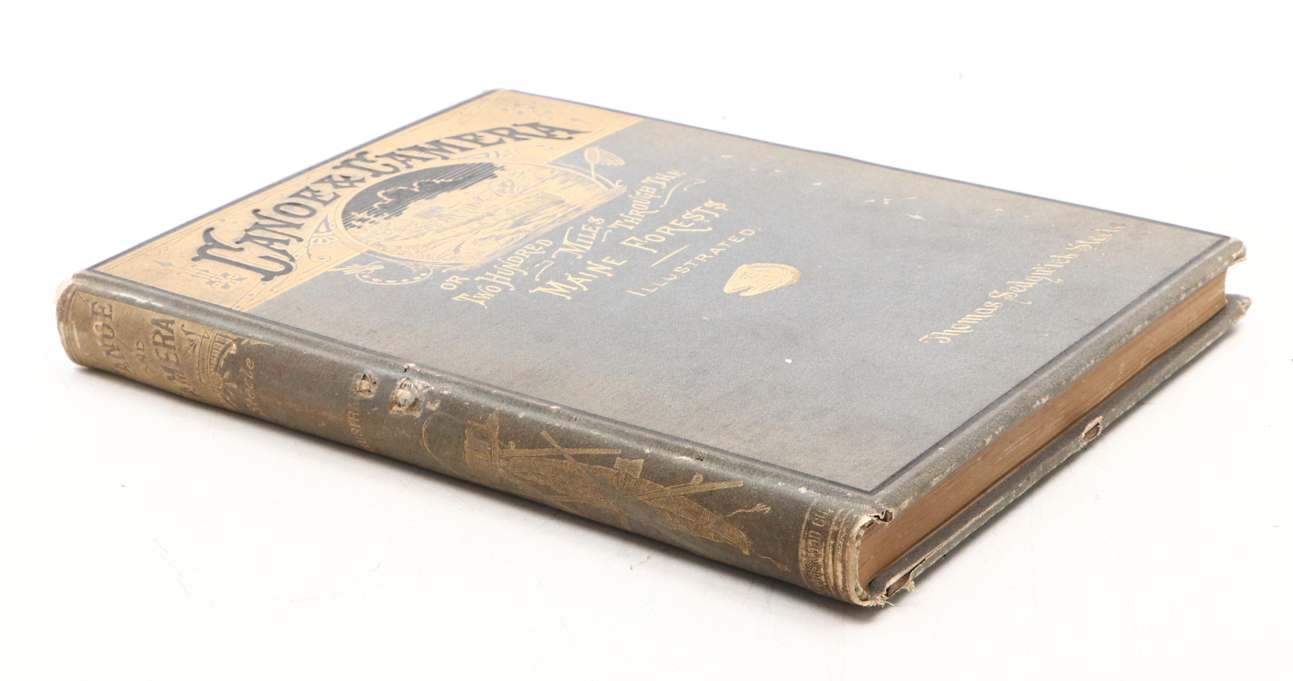 Illustrated "Canoe and Camera" by Thomas Sedgwick Steele with Map, 1880