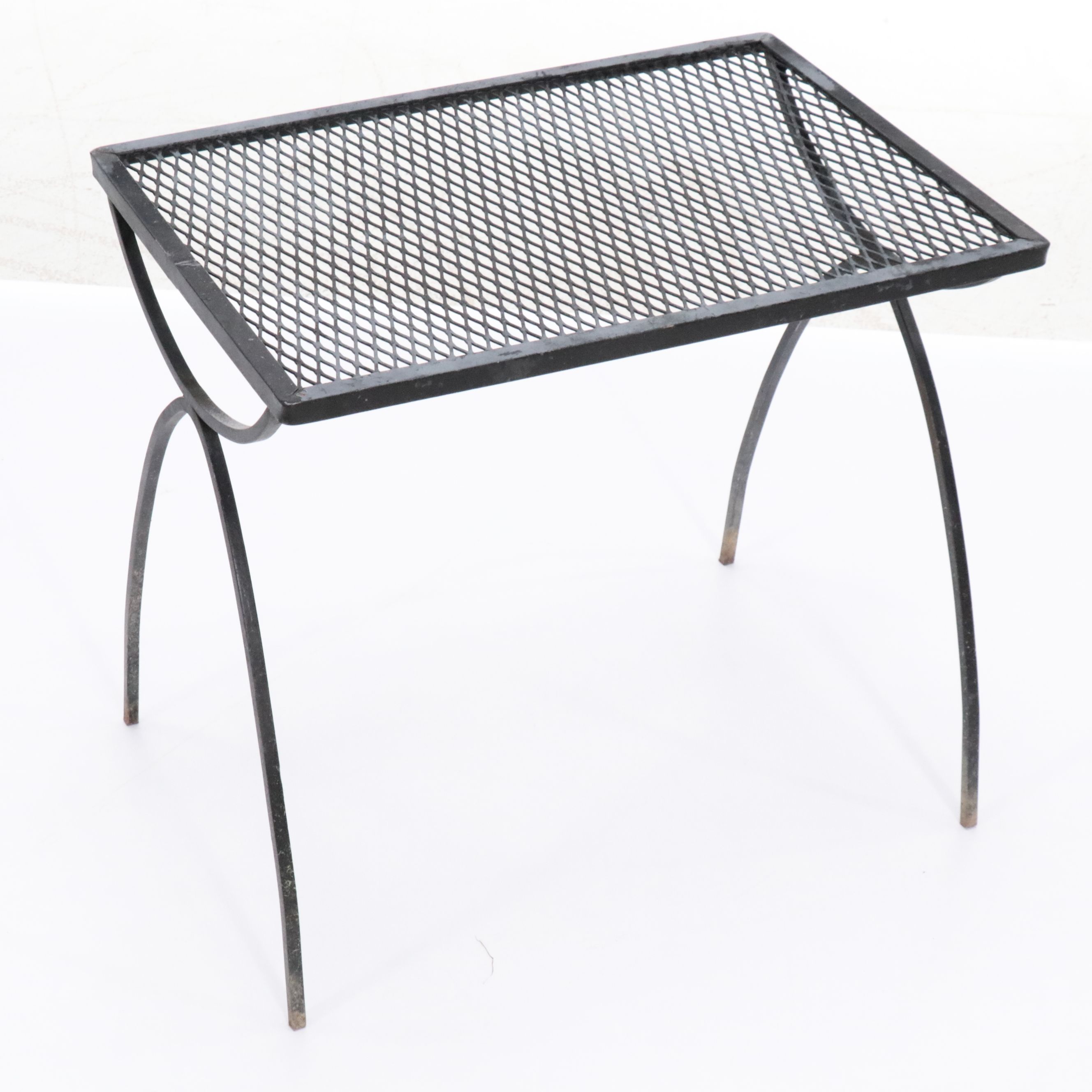 Wrought Iron and Metal Mesh Patio Lounge Furniture, Late 20th Century
